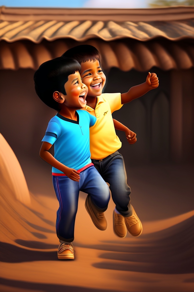 Lexica - Scene 1: Raju and Sohan's Joyful Friendship Description: Raju ...