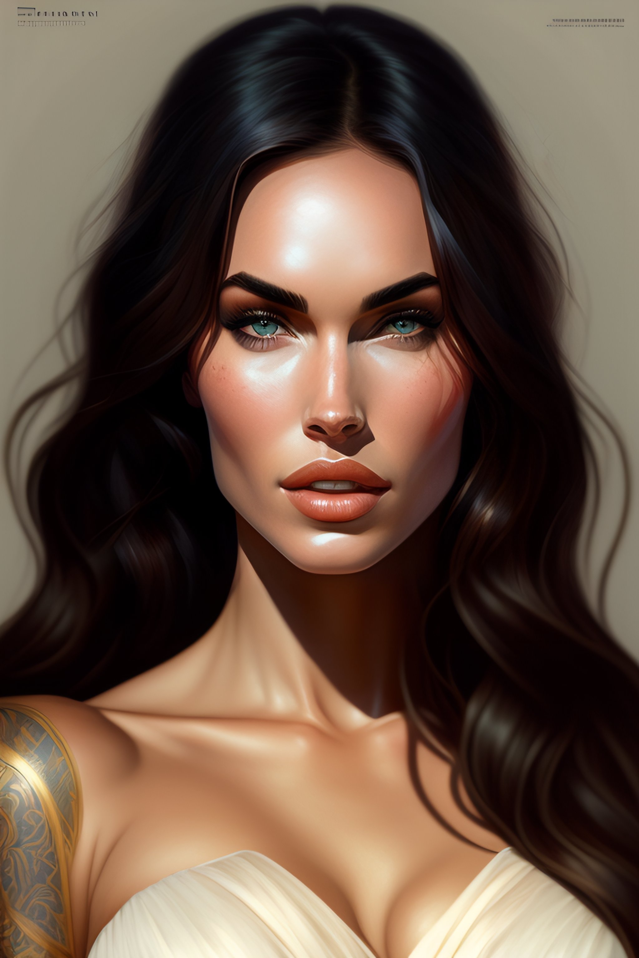 Lexica Portrait Of Megan Fox With Semi Opened Mouth Intricate Headshot Highly Detailed