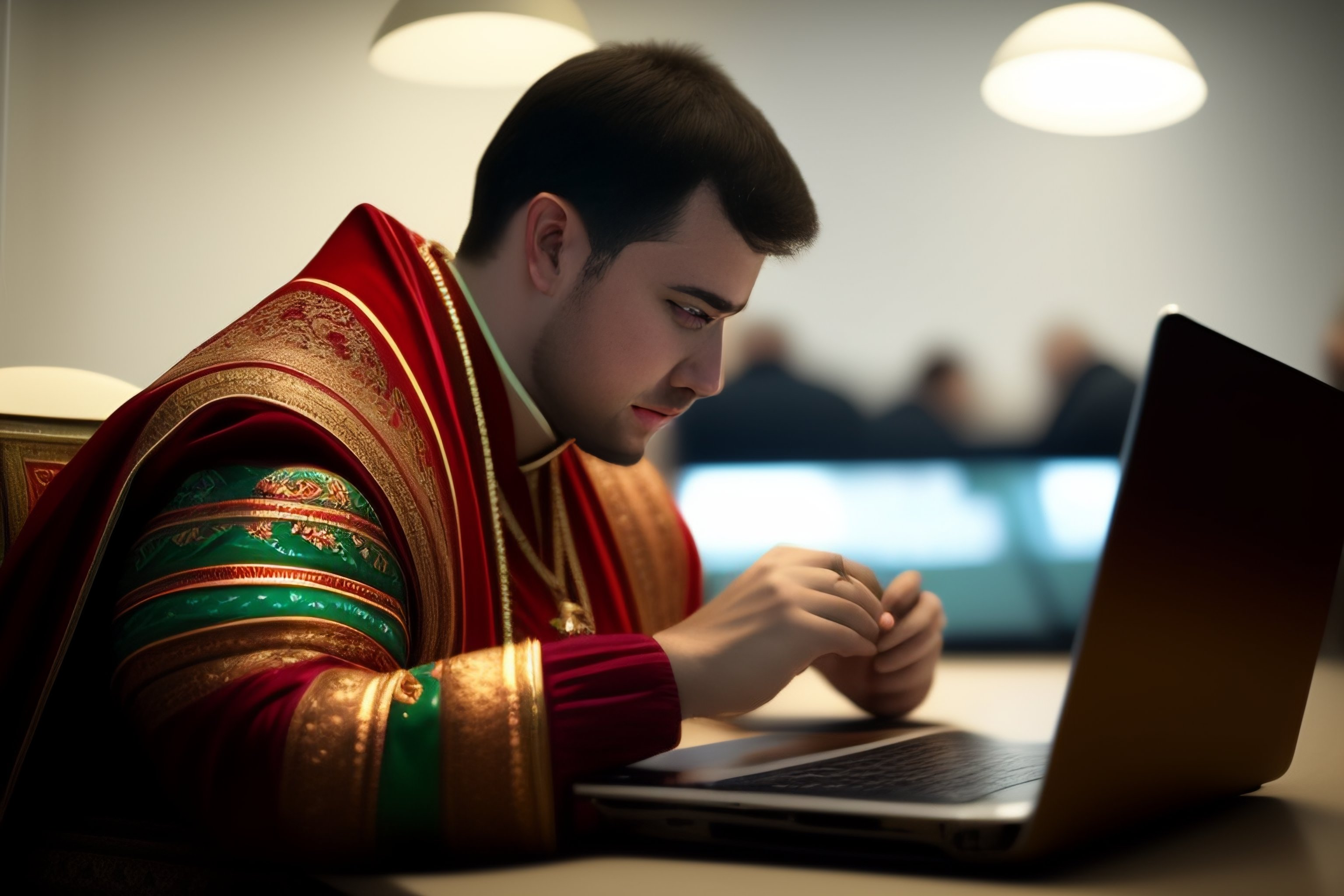 Lexica - Programmer from belarus in belarusian national outfits is ...