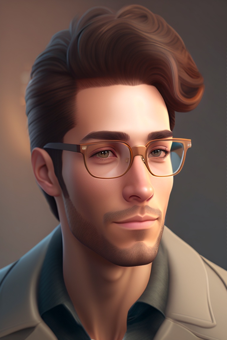 Lexica - A man wearing glasses thinking about something, close look, 4k ...