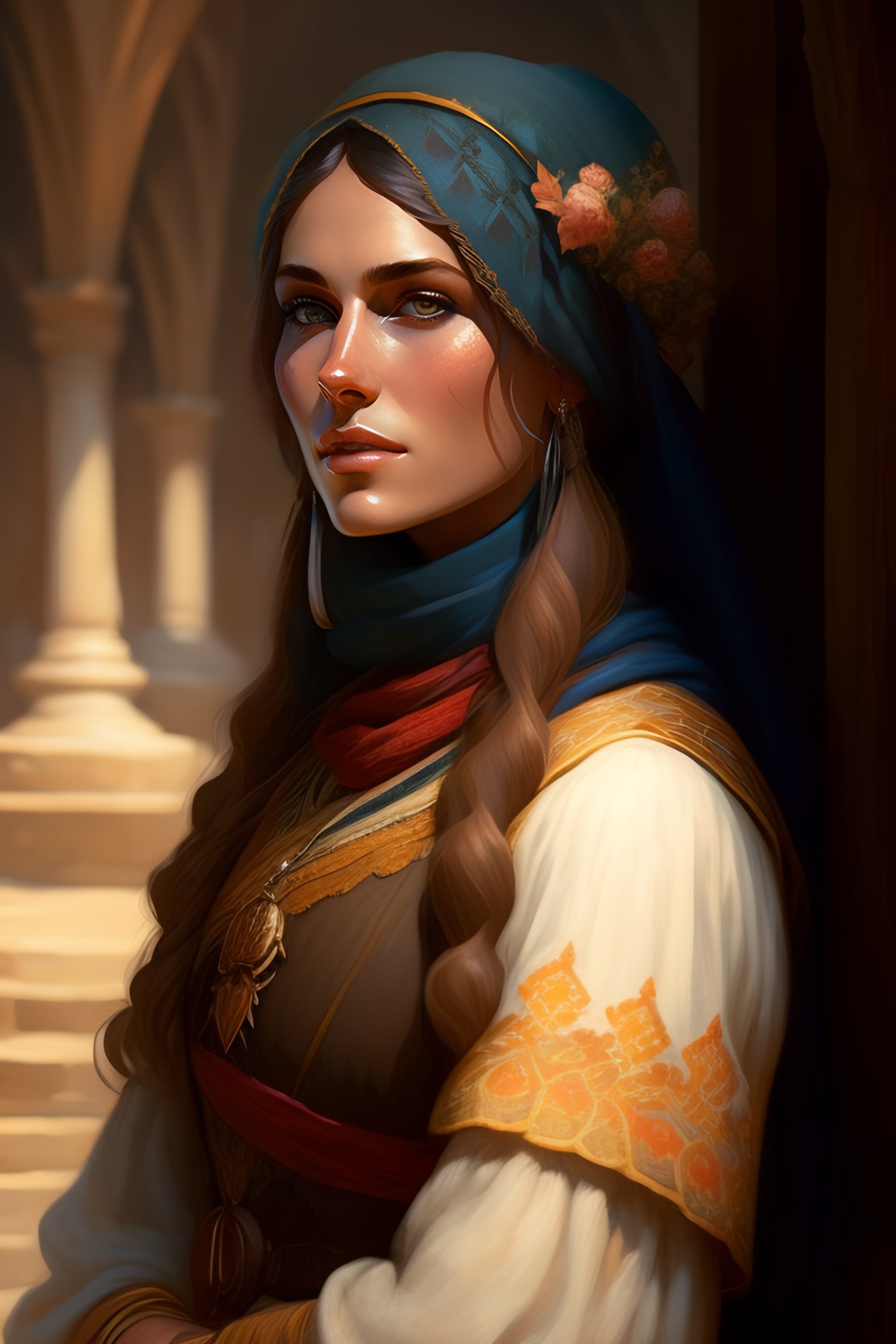 Lexica - A medieval beautiful peasant woman,, highly detailed, digital ...