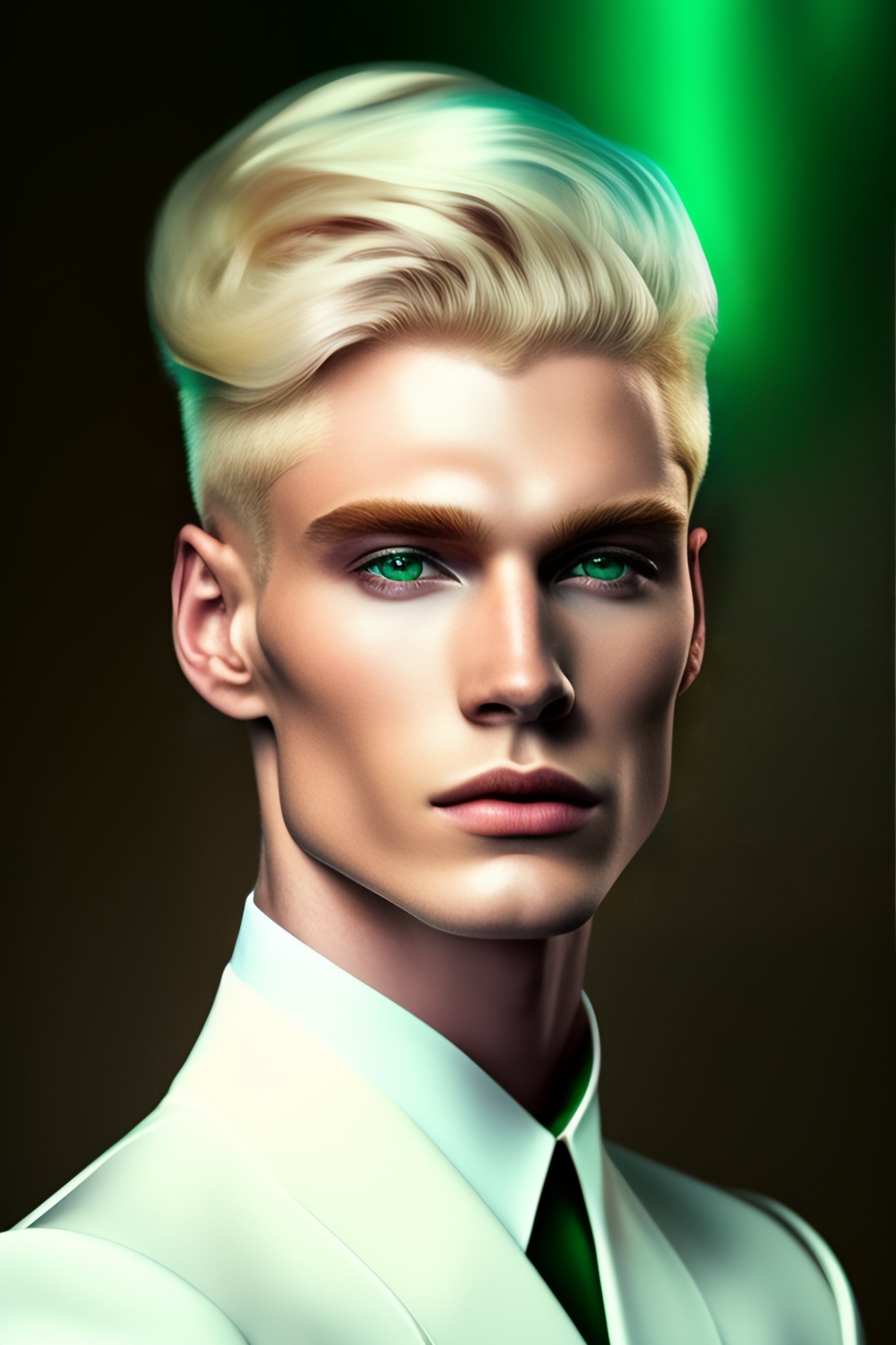 Lexica - A haute Couture blond man with pale skin living inside an ...