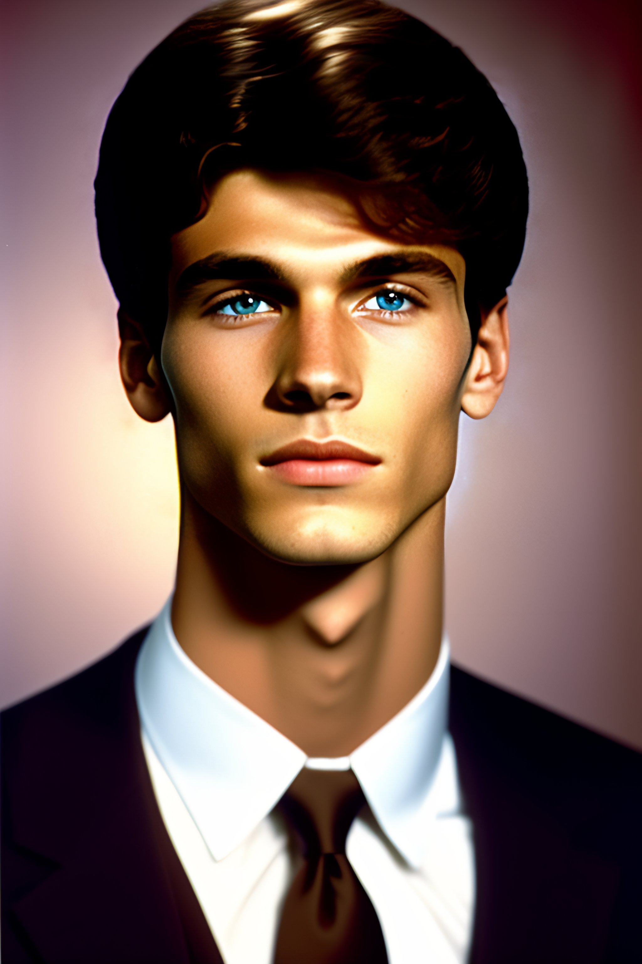 Lexica - 20-year-old man who is 1.83 meters tall, brown, with blue eyes ...