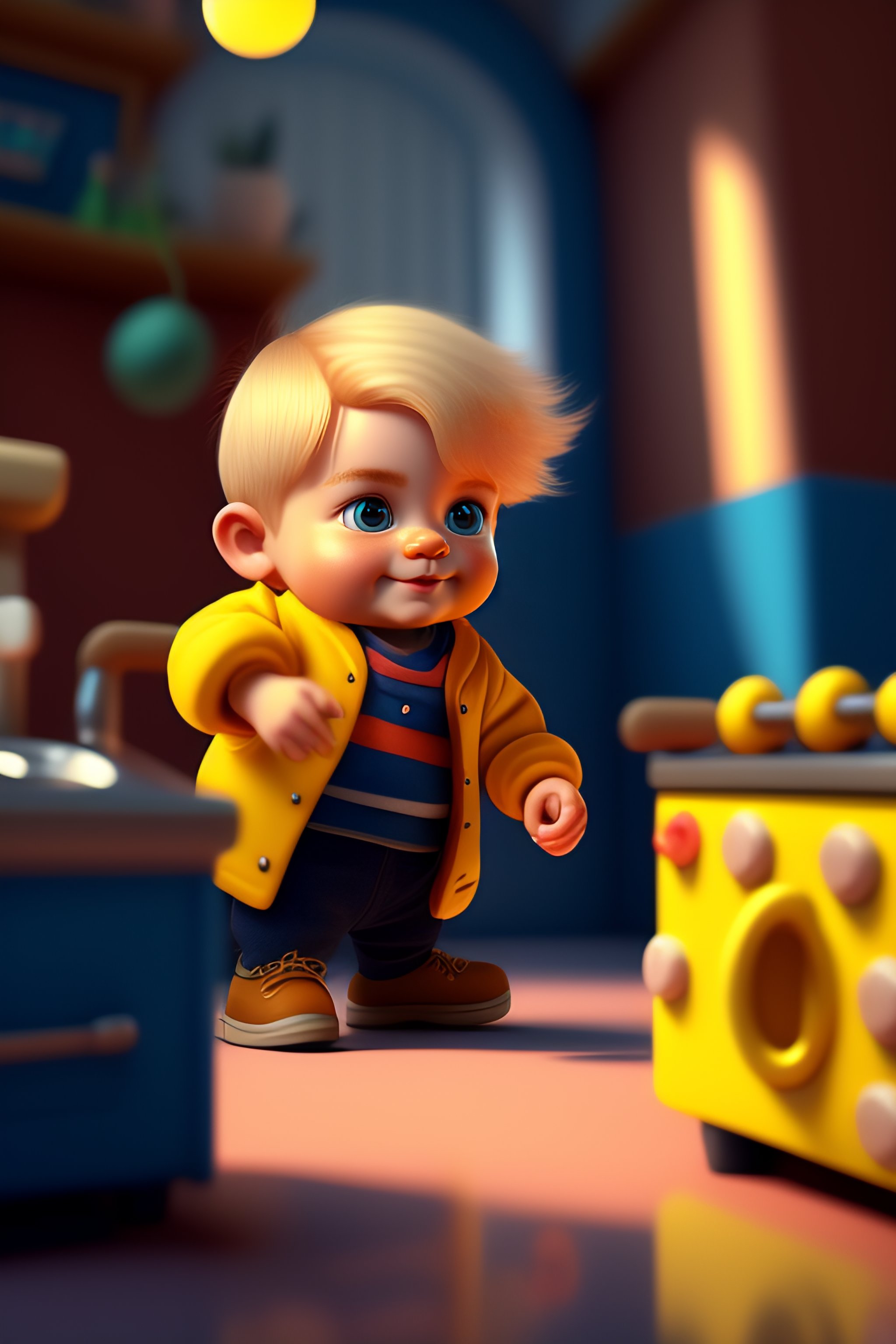 Lexica - C4D render of a comically tiny Cute and adorable cartoon it ...