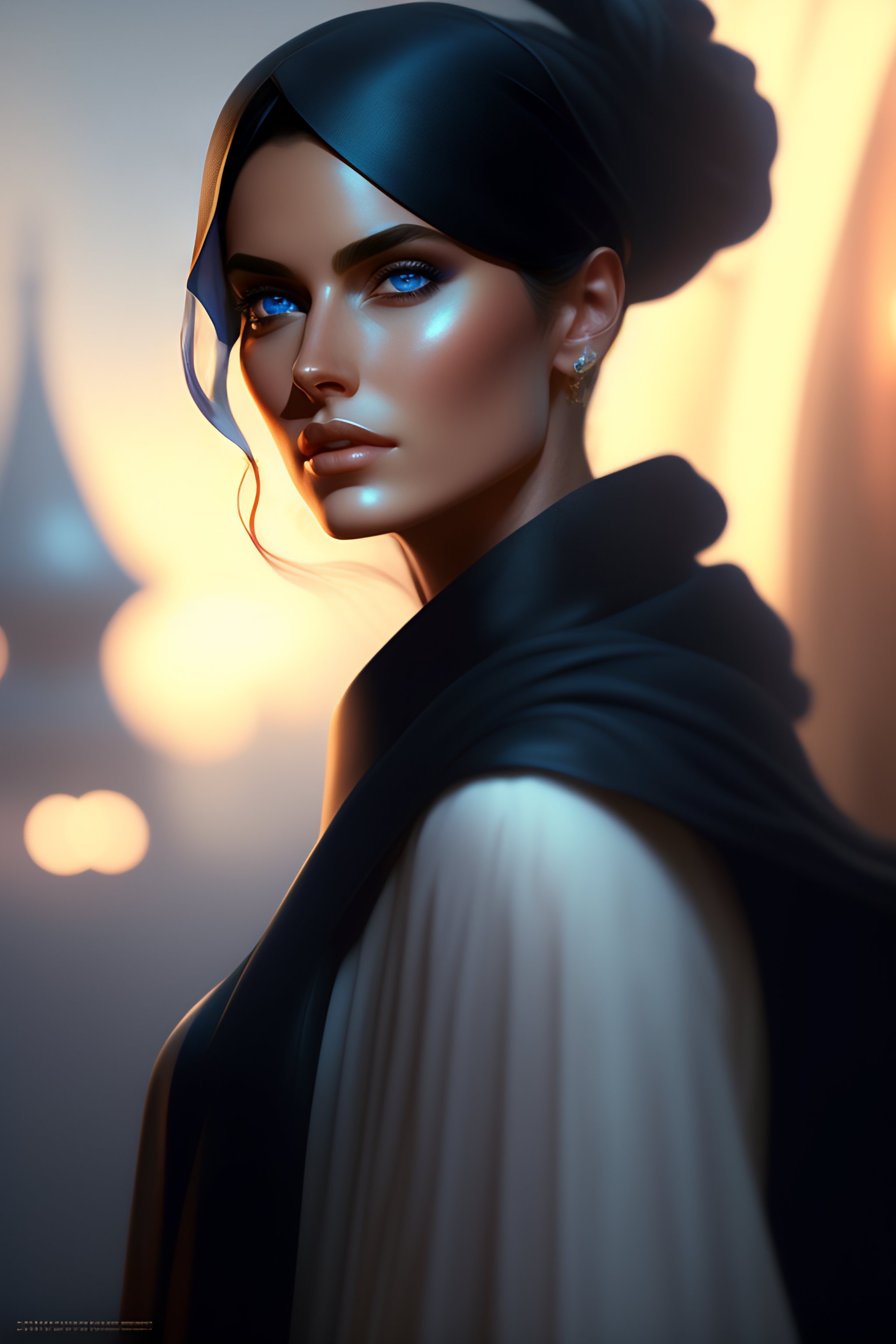 Lexica - A Photorealistic dramatic hyperrealistic brifht blue eyes ...