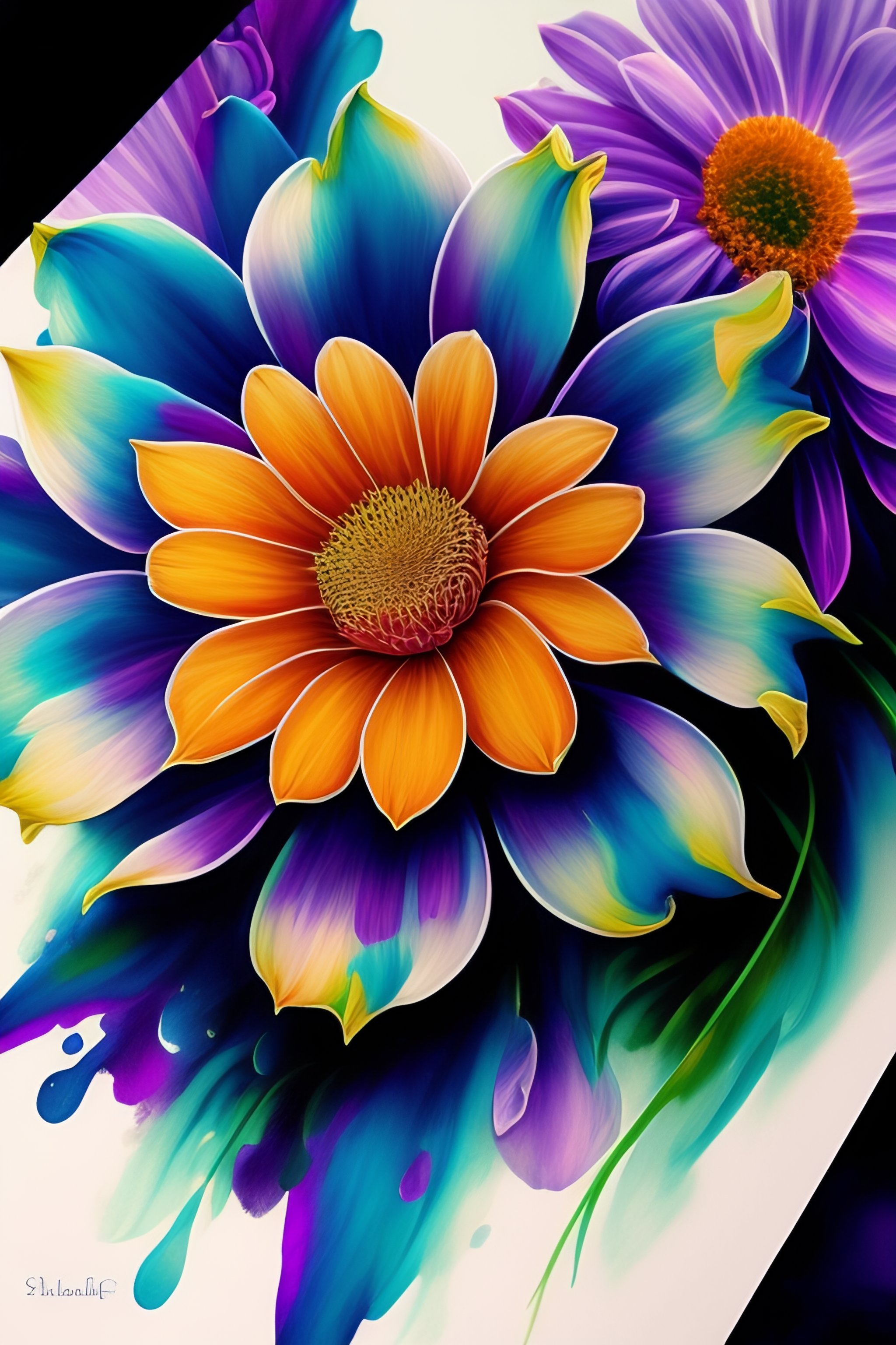 Lexica - Flower, ink, photo, realistic, fine detail, detail, vibrant