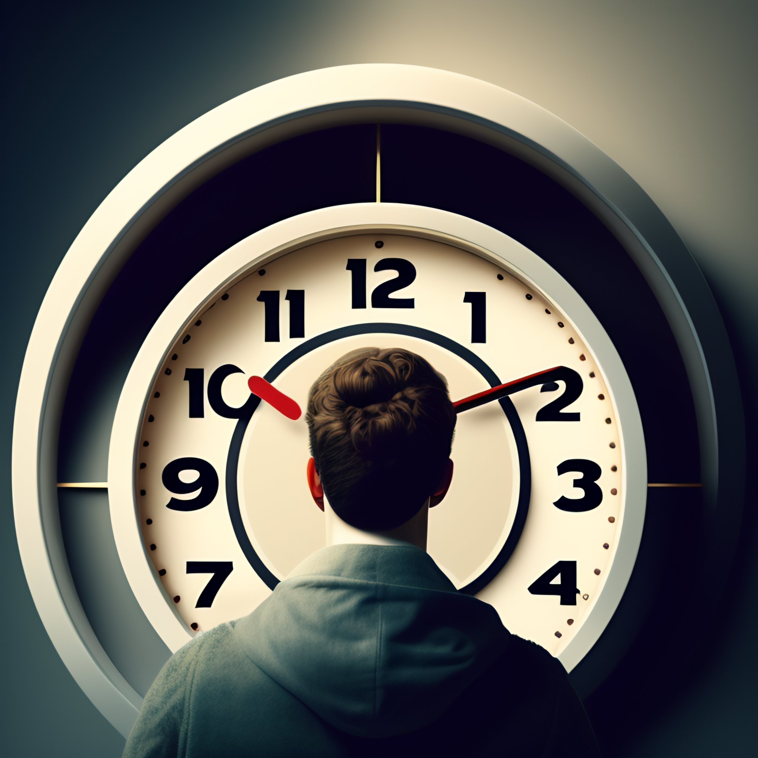 Lexica A person looking at a clock