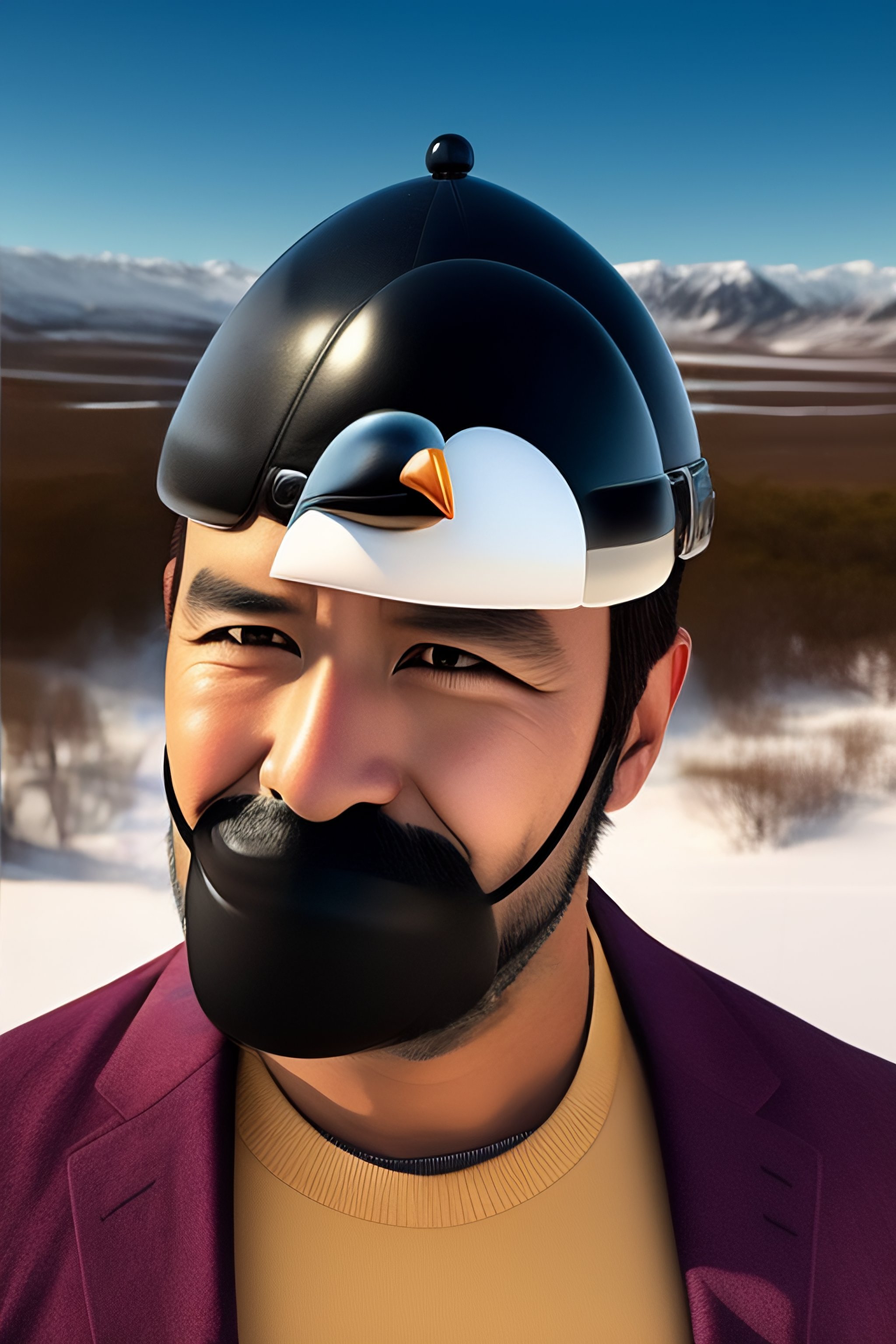 Lexica - Man with a penguin face