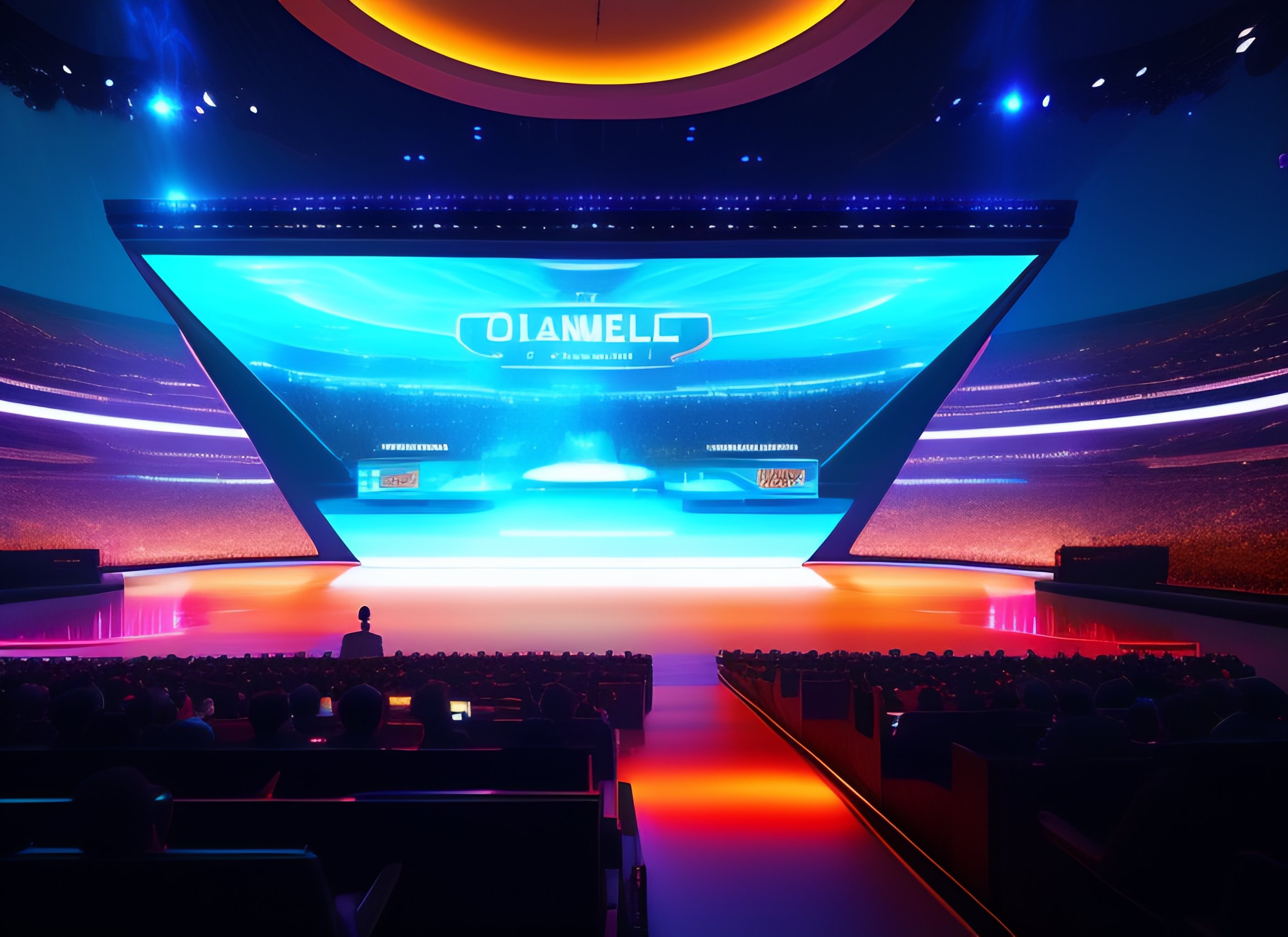 Lexica Massive hologram holographic display showing egaming gameplay scifi sports videogame