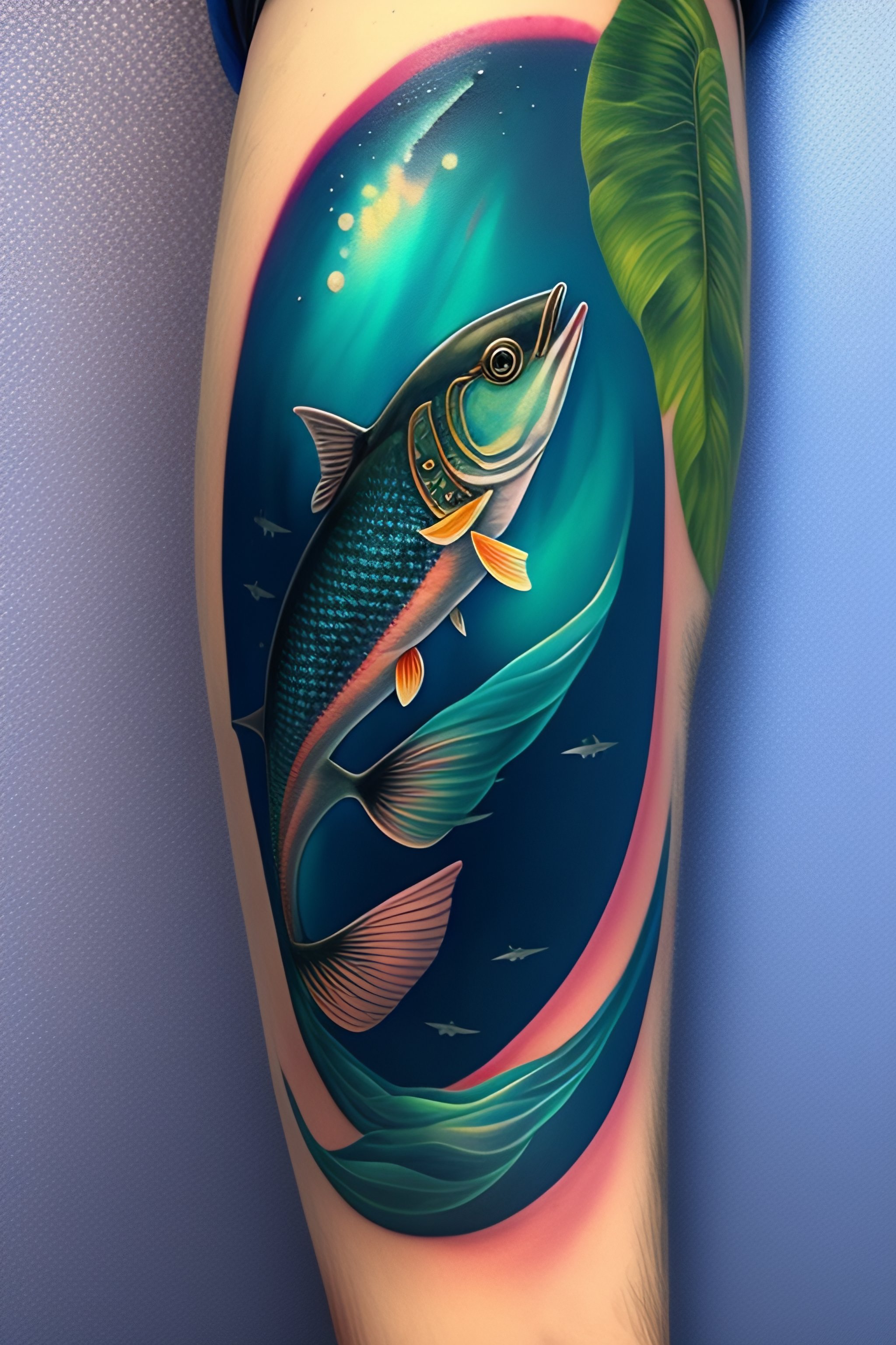 flying fish tattoo