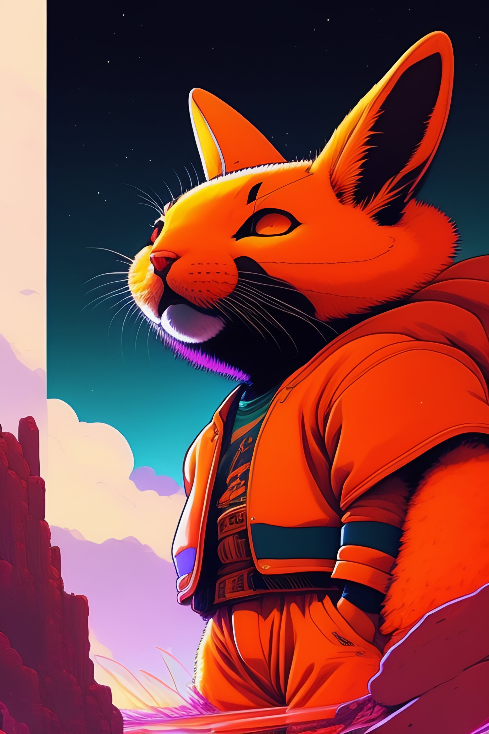 Lexica - Photo of a huge savage rabit monster in the space, style of ...