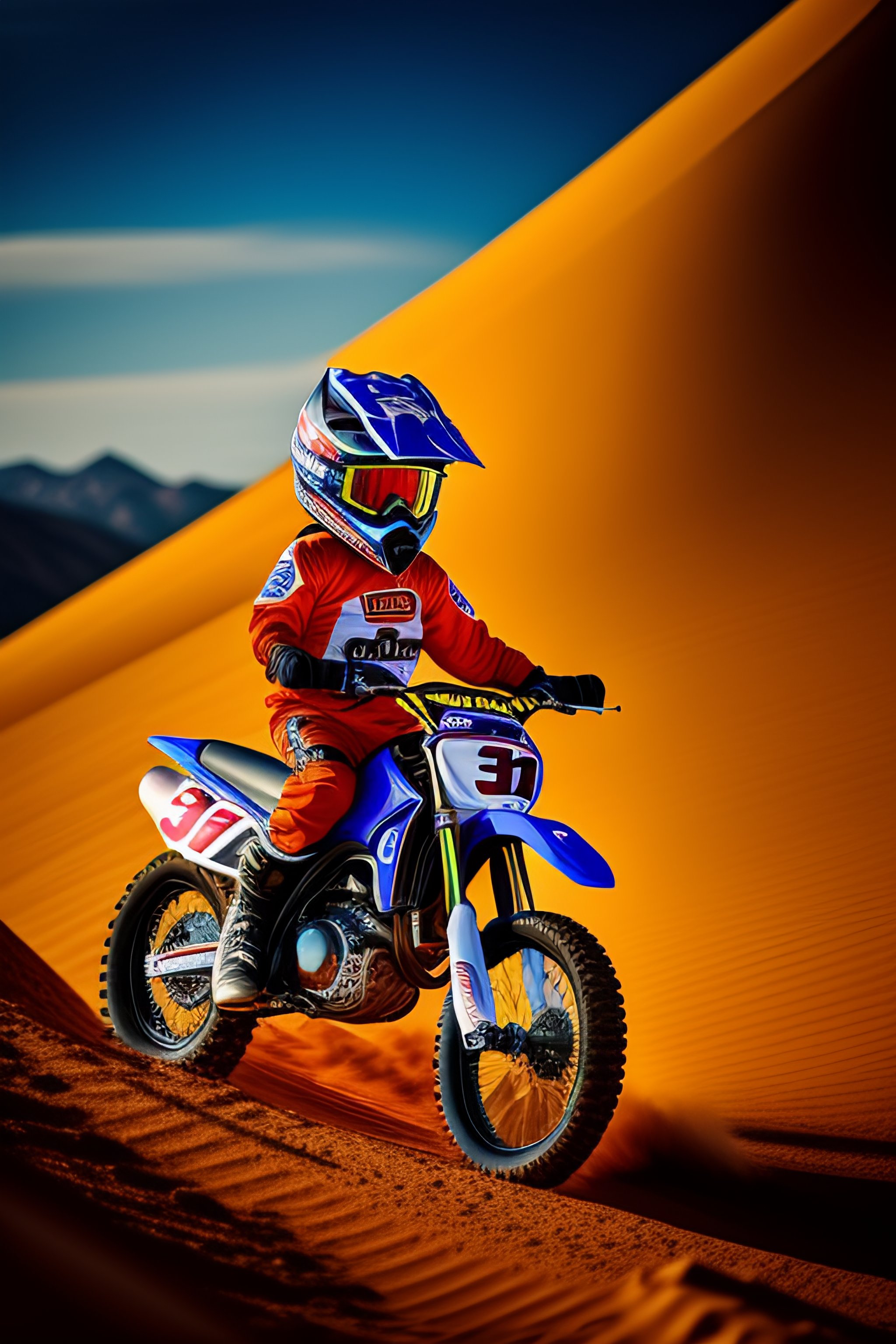 Lexica 9 year old thinner boy with fox brand american flag gear