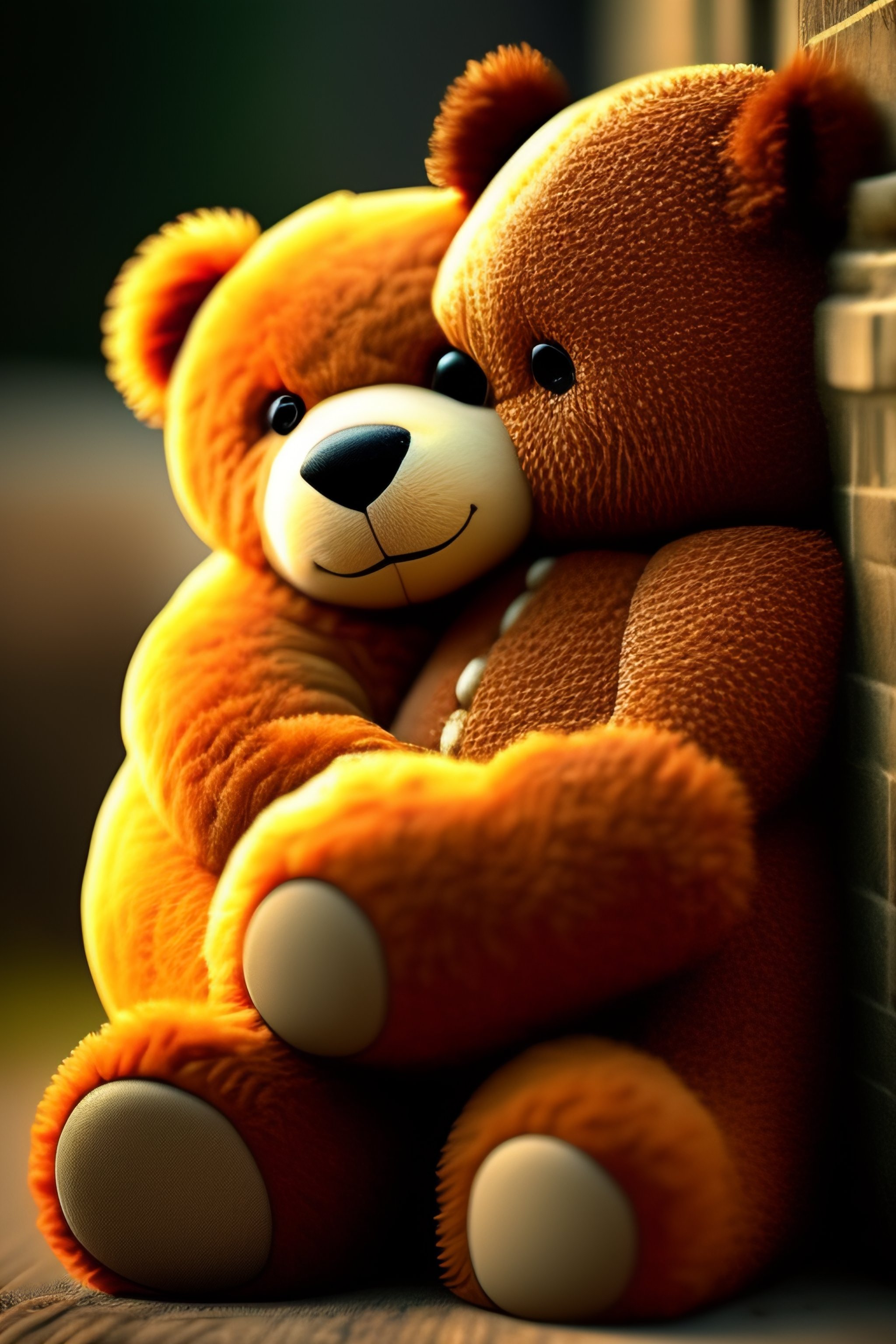 cute teddy bear hug