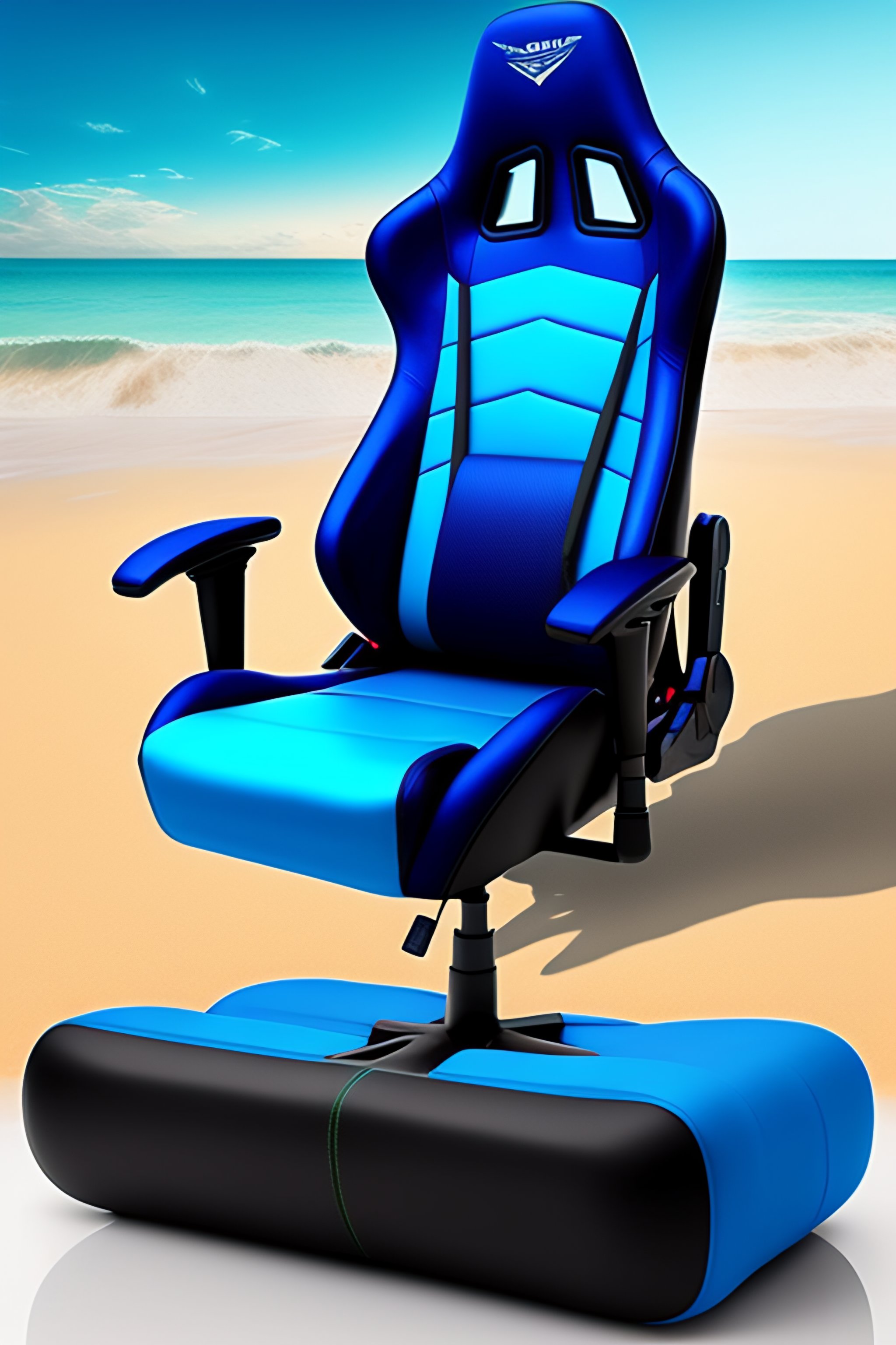 Lexica Waterproof gaming chair on a beach with headrest