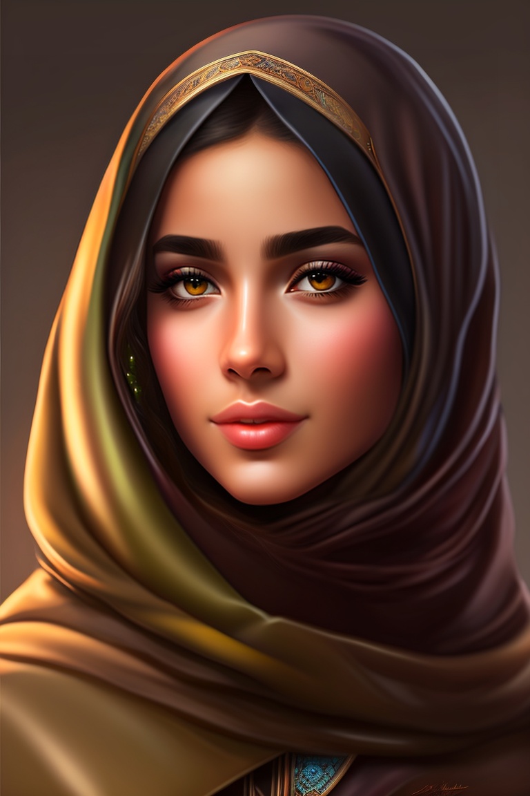 Lexica - Arabian girl,hijab,olive skin,realistic style