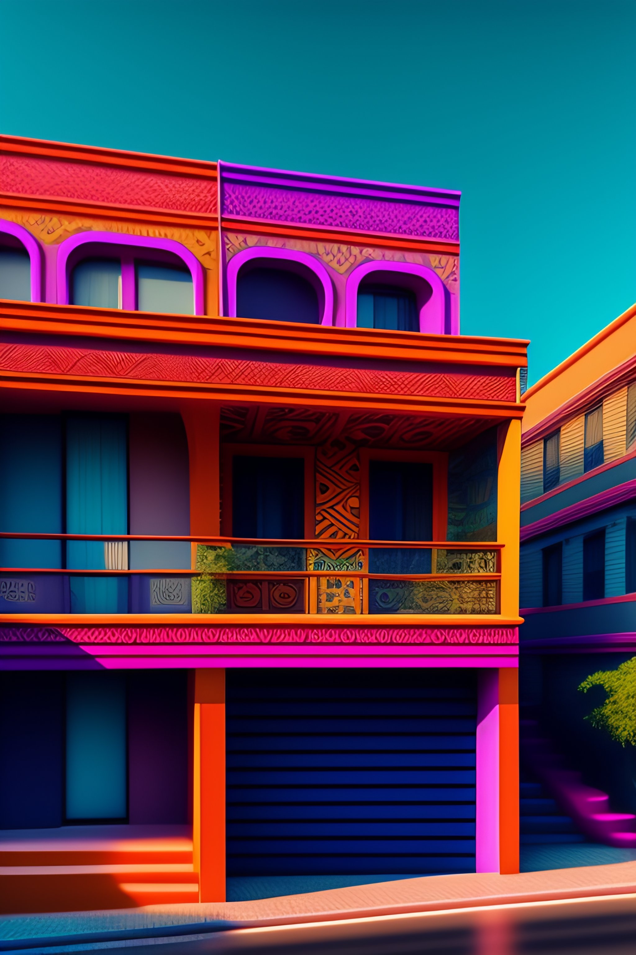 Lexica - The most psychedelic geometric patterned neighborhood ...