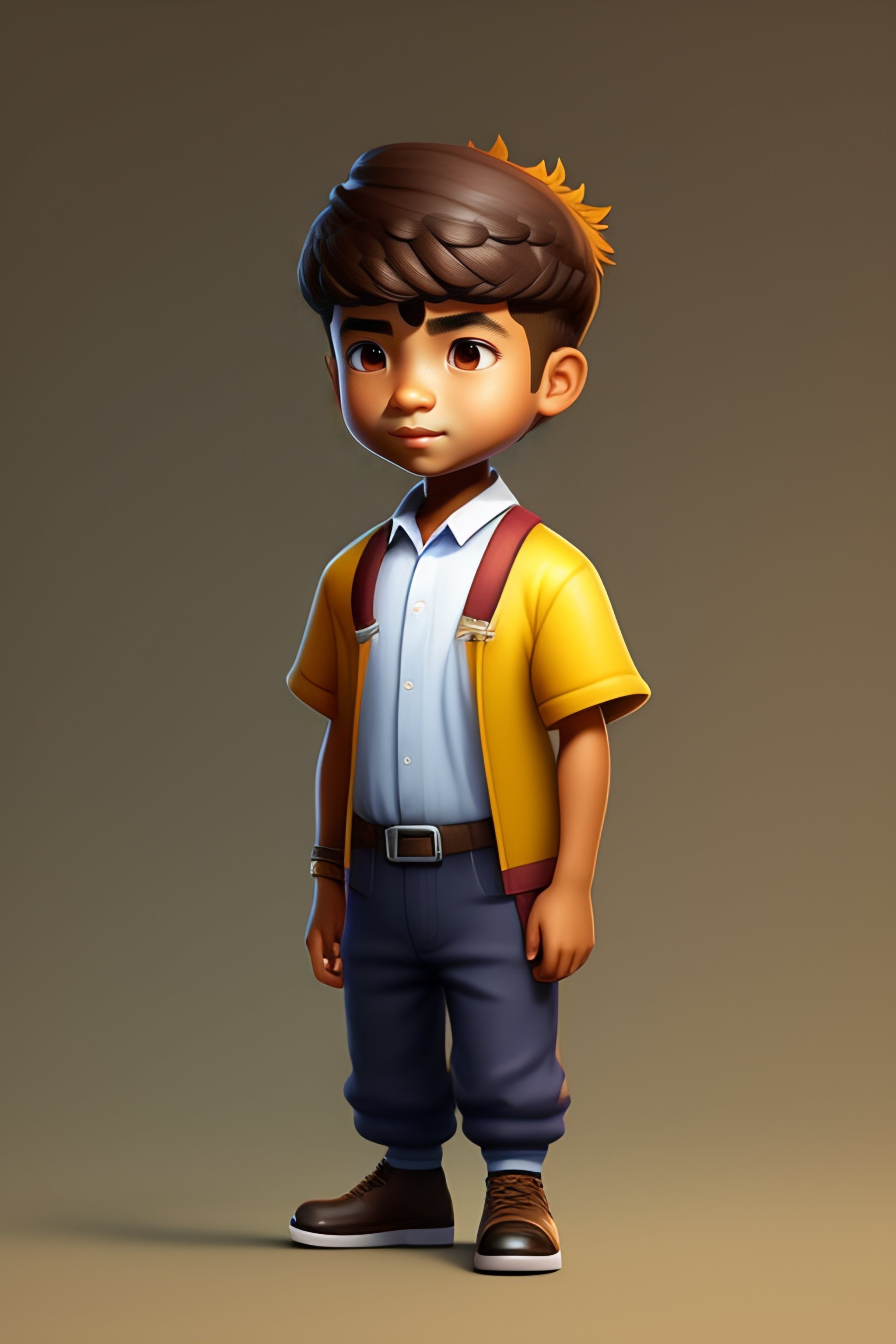 Lexica Character for a board game, a boy a schoolboy who studies at