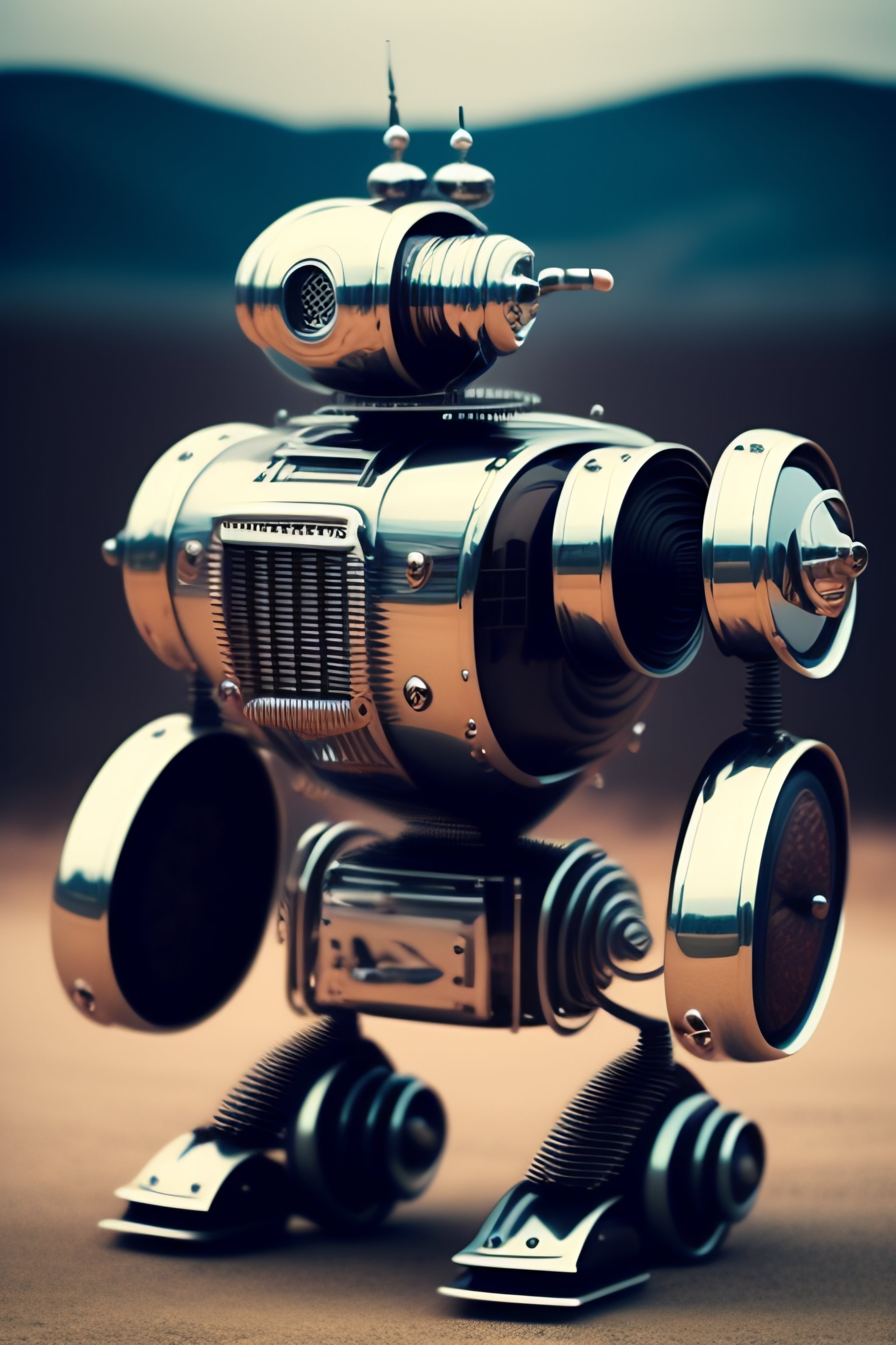 Lexica - Robot made from car parts, inspired by a 76 impala