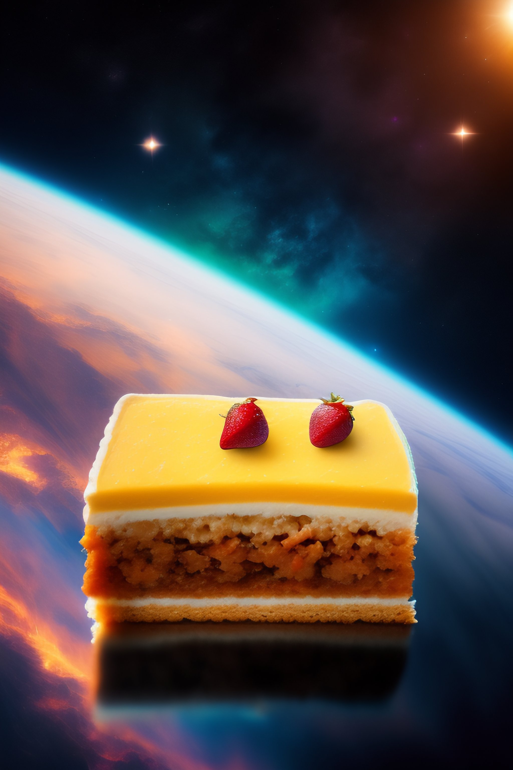 Lexica - Piece of cake floating in space