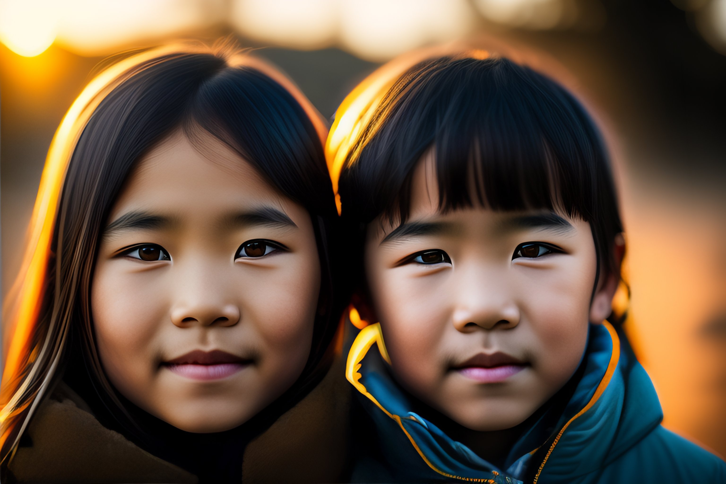 Lexica - Inuit children, brown hair, fair skin, photorealistic ...