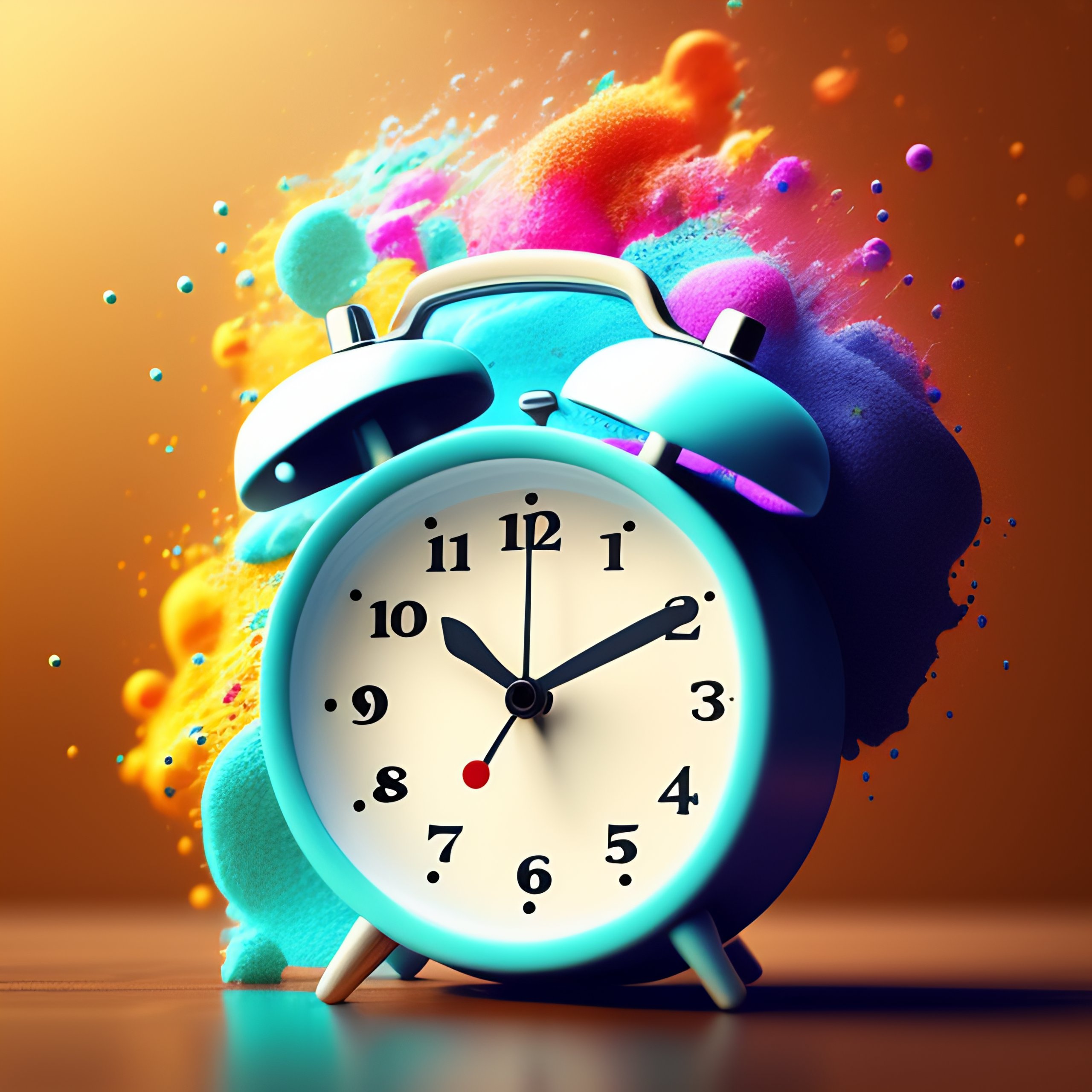 Lexica - Abstract spatter alarm clock