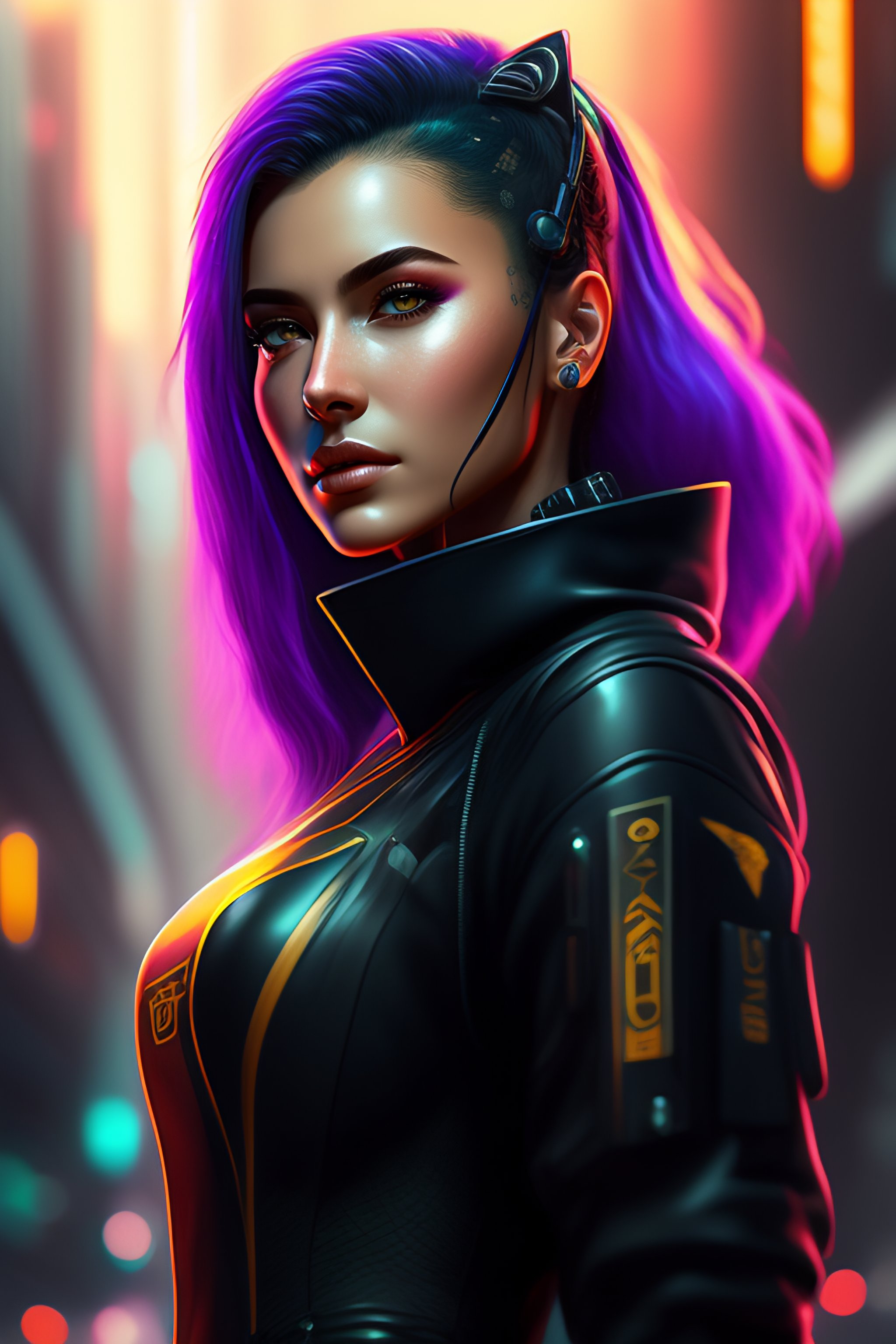 Lexica - Cyberpunk girl portrait high detailed