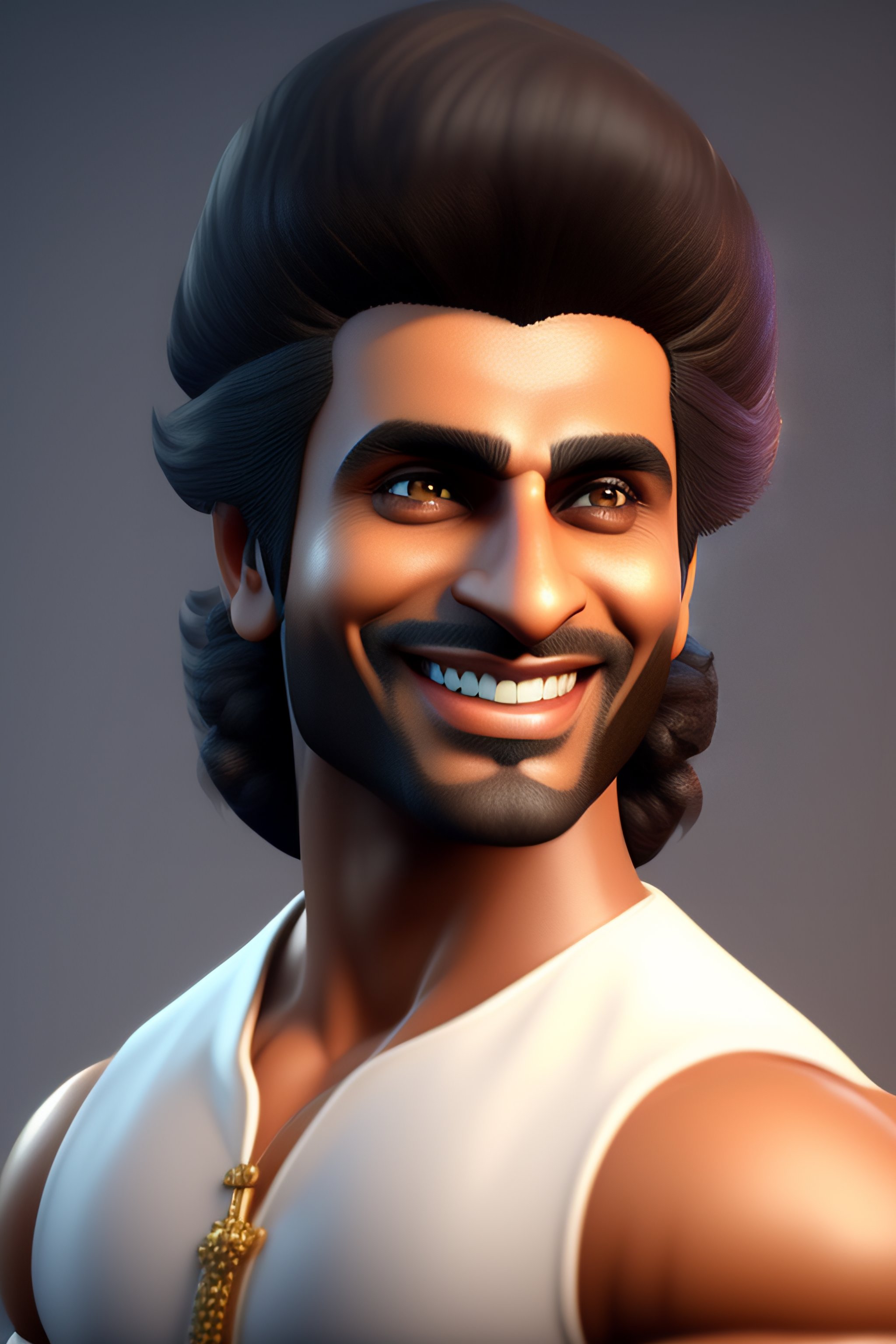 Lexica Caricature 3d Render Of Sonu Nigam Smiling Extremely