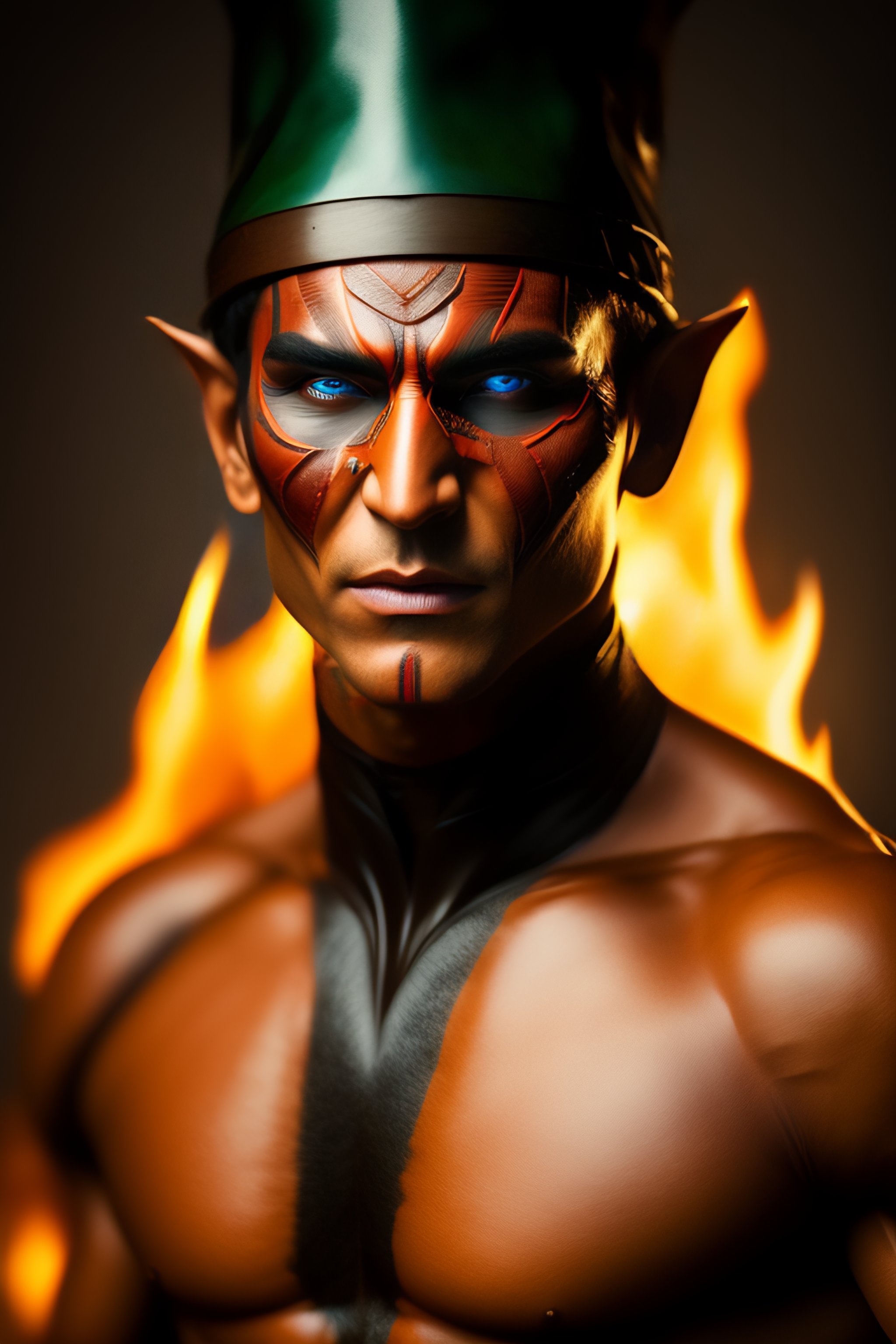 Lexica Elf man with burned face