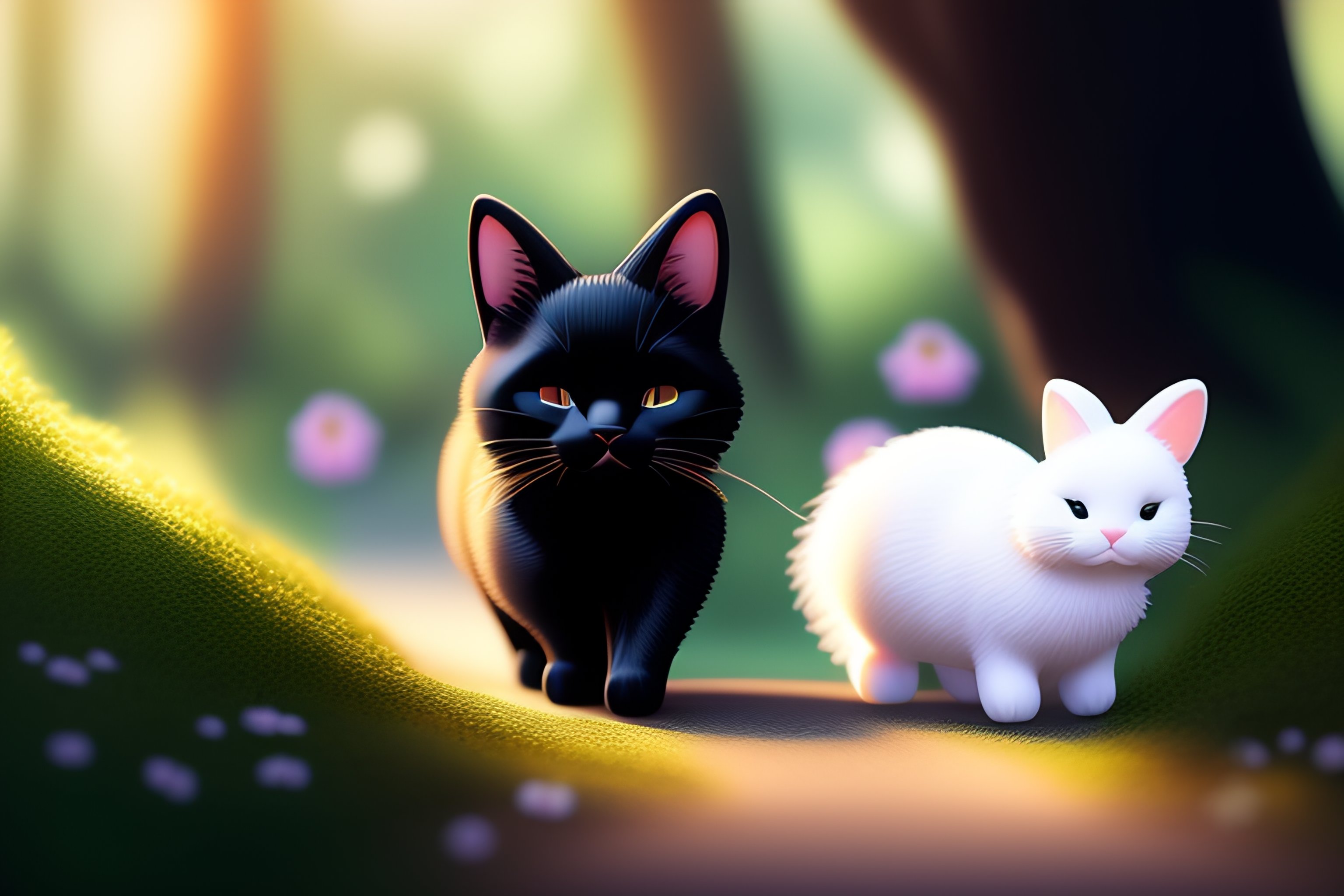 Cute Anime Black Cat Wallpaper