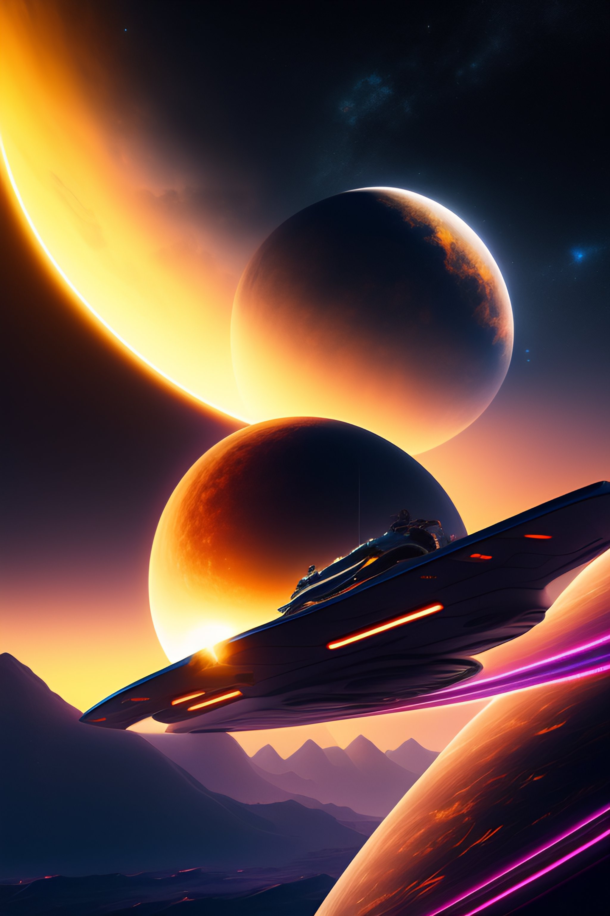 Lexica - Setting of a video game using interstellar jet skis, creating ...