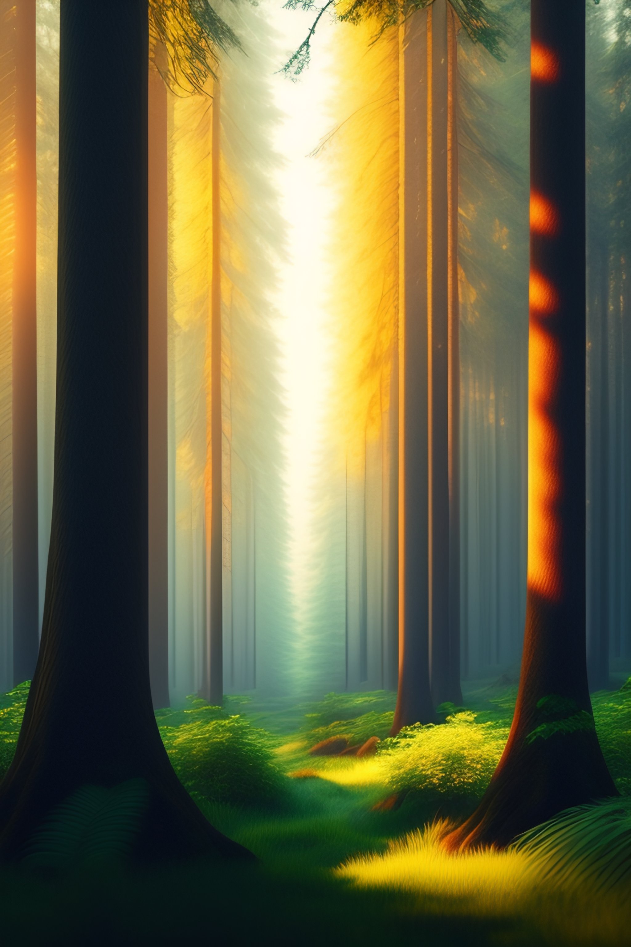 Lexica - Forest, greenery, trees, realistic, 8k, nature, spacious