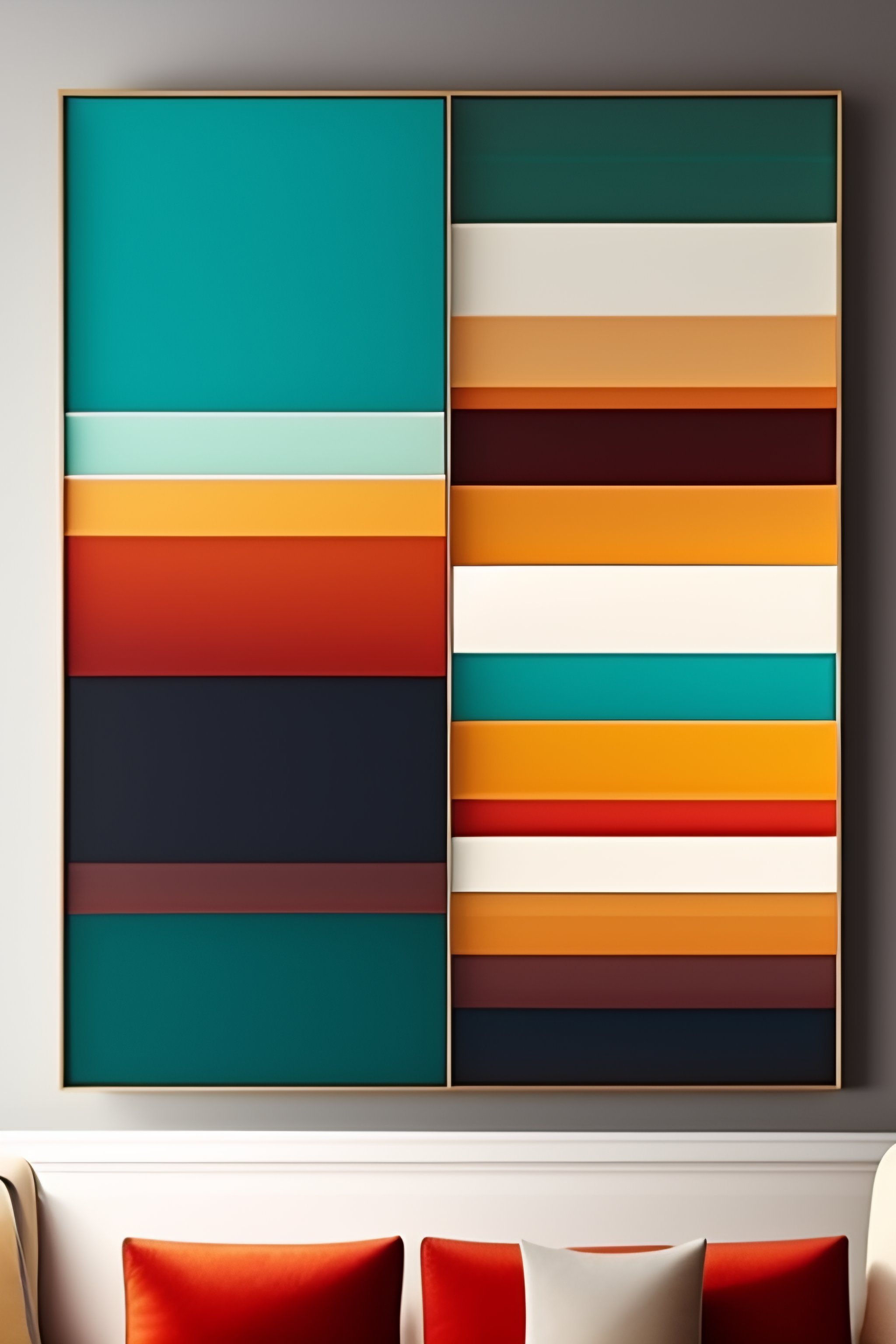 Lexica Create design of mid century modern wall art