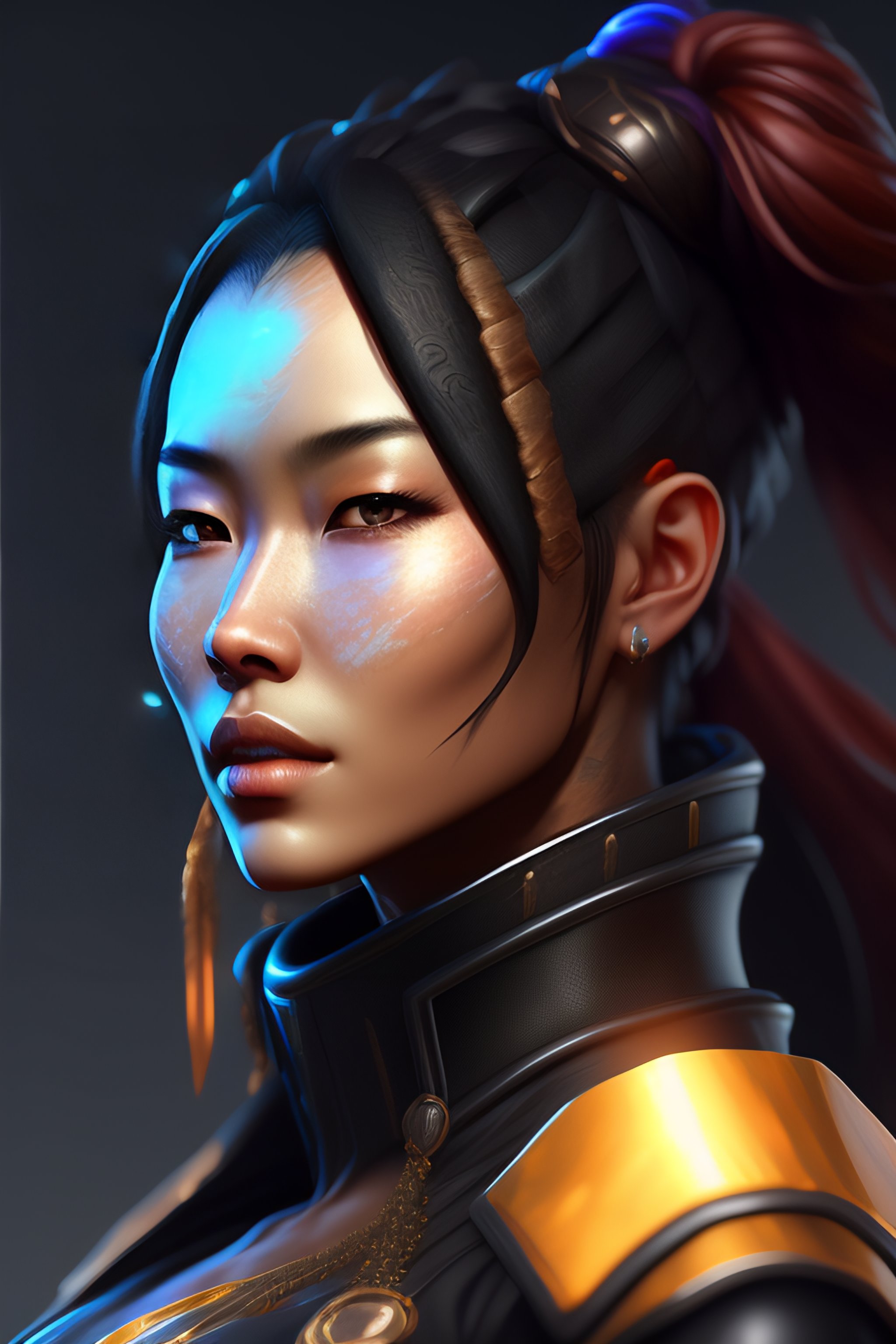 Lexica - Ultra detailed facial portrait of wraith from apex legends ...