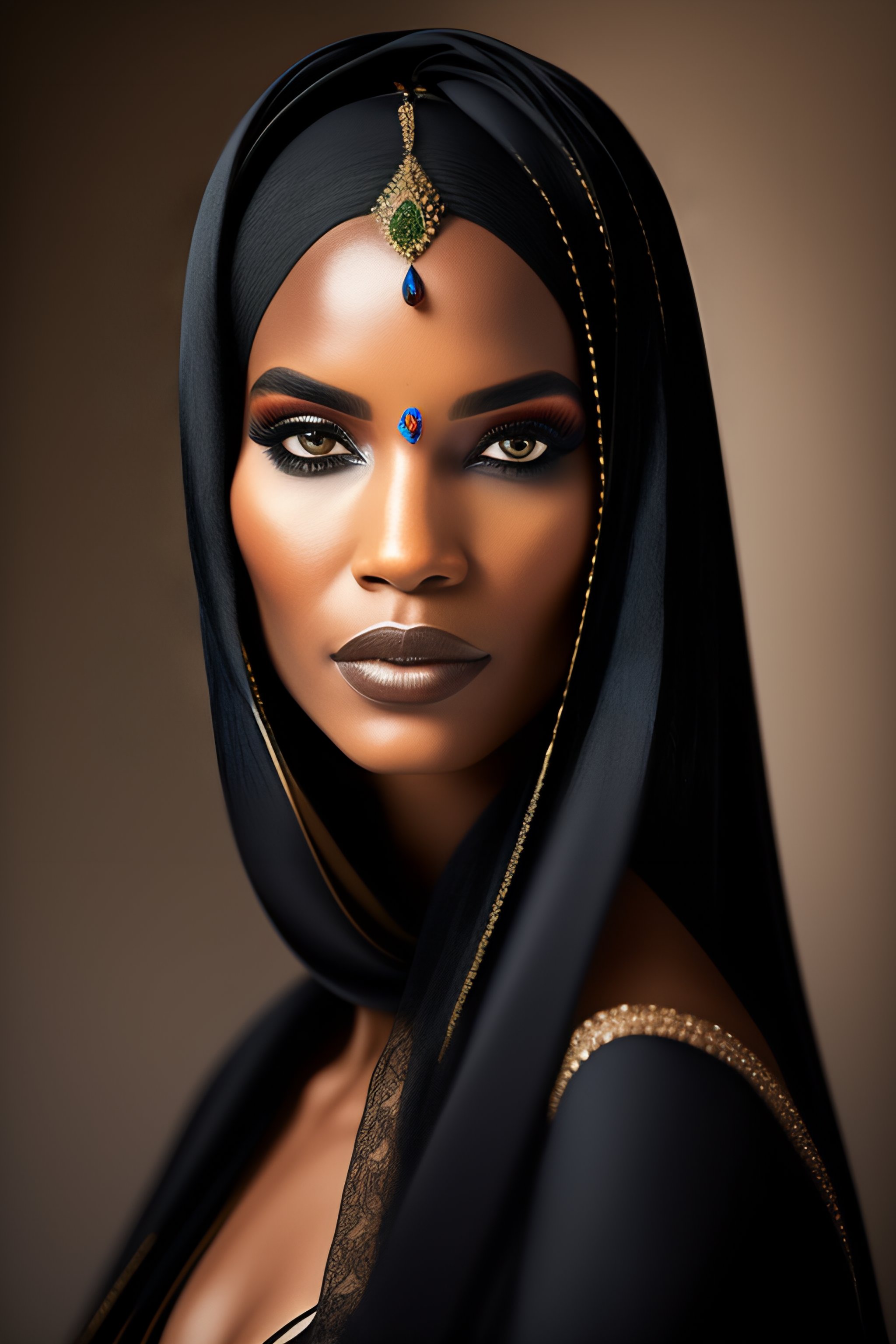 Lexica The lady in the black veil