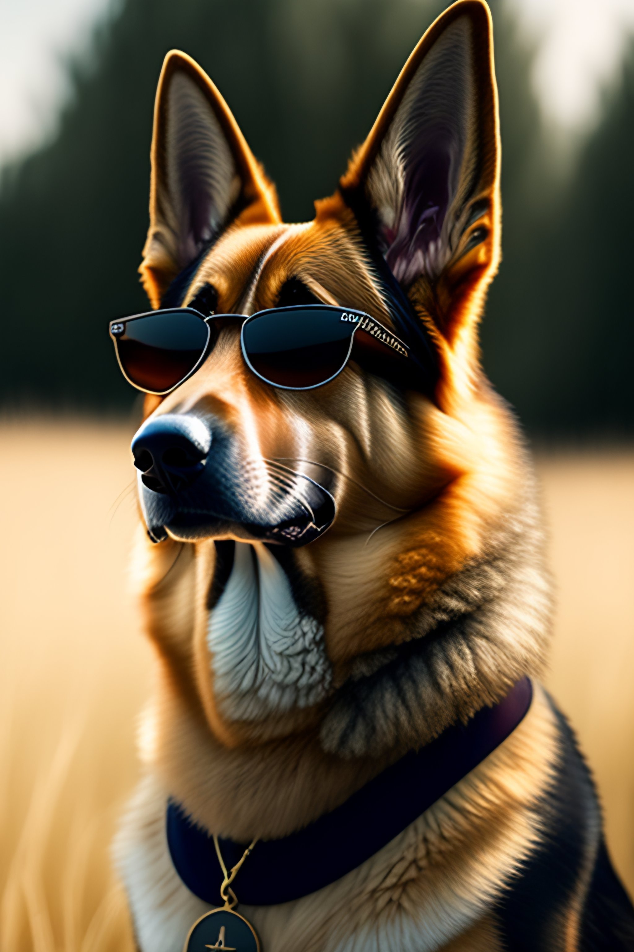 German shepherd best sale with sunglasses