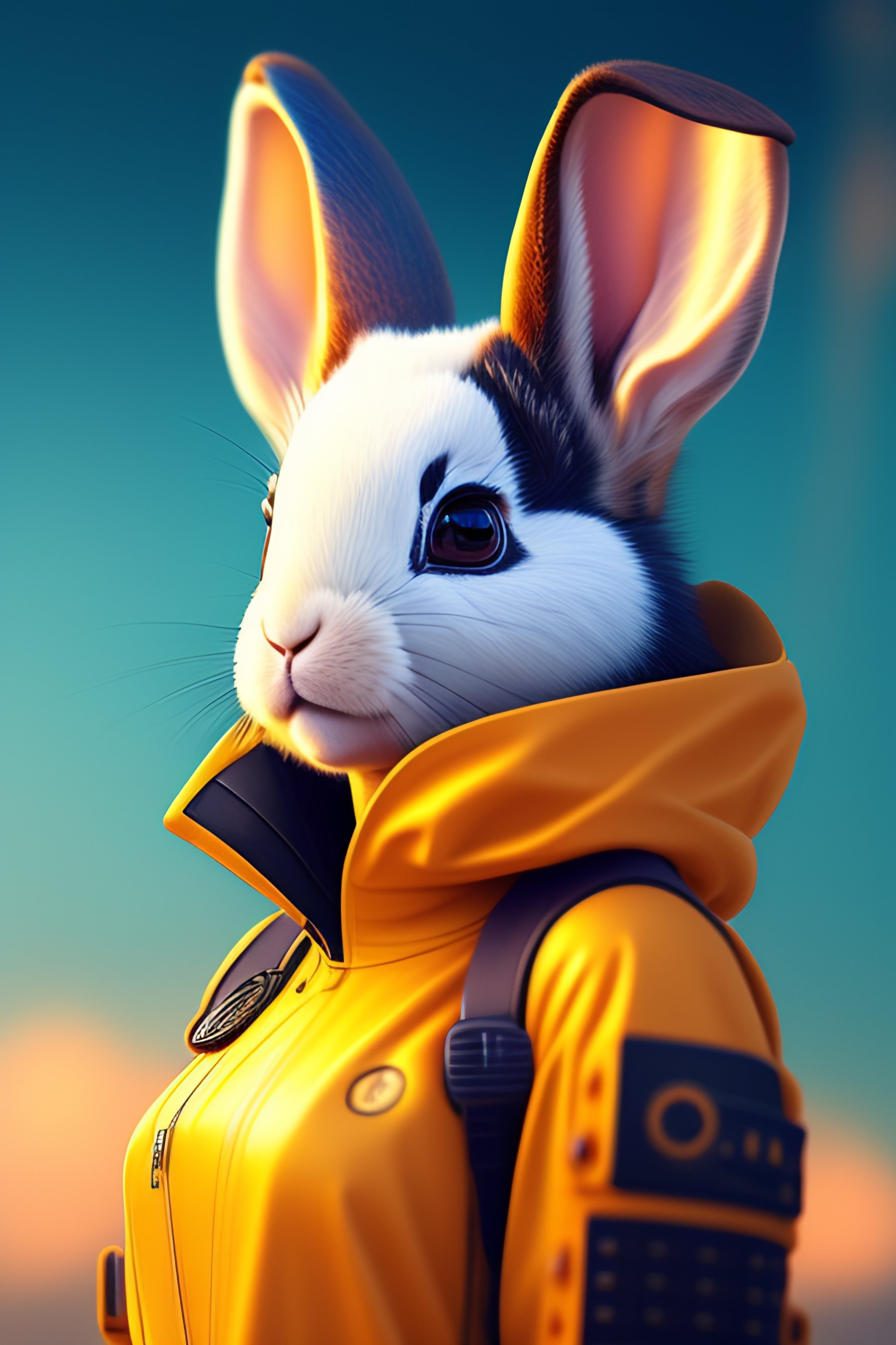 Lexica - A solar punk cute avatar in a futuristic world, rabbit ...
