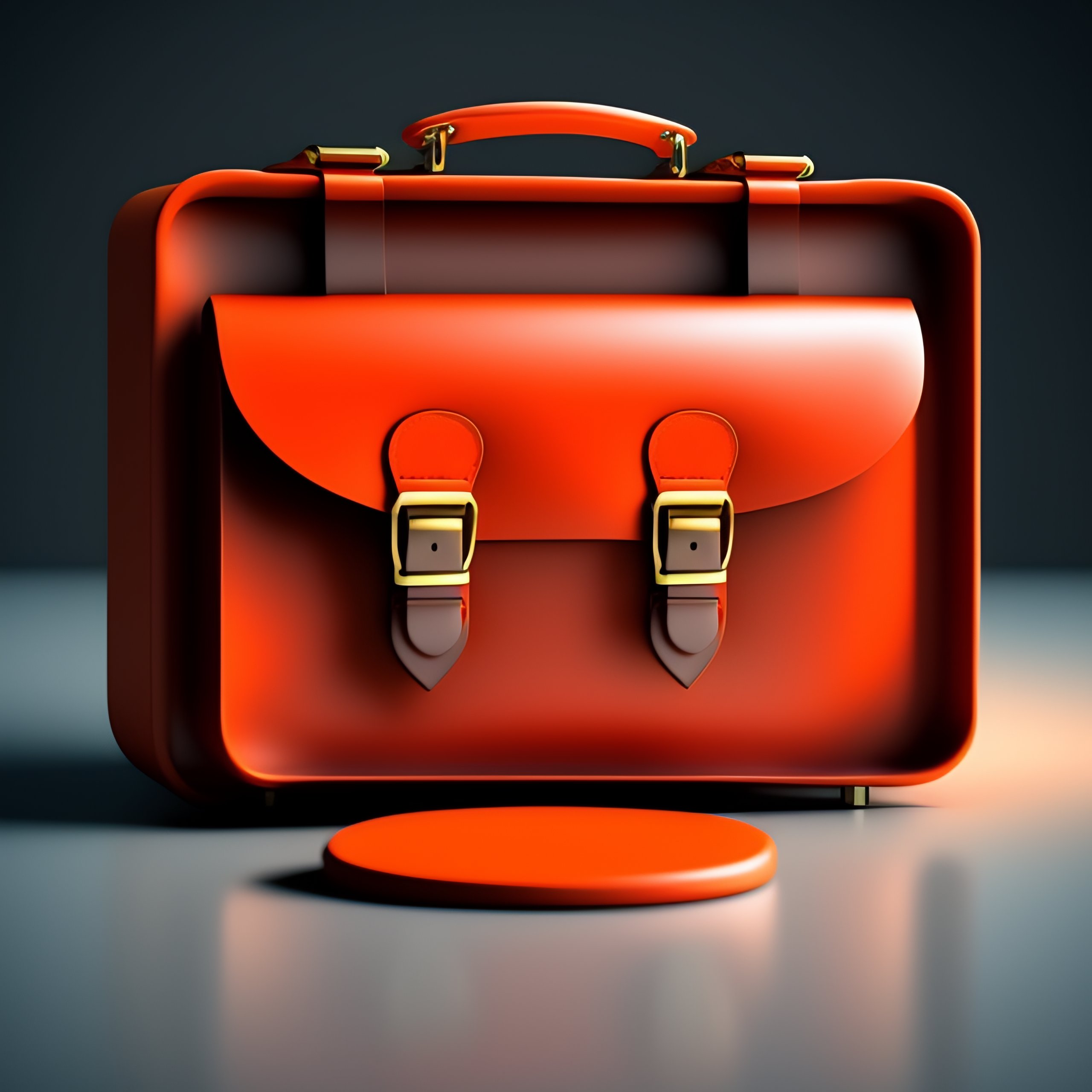 Lexica - Briefcase, 3D illustration, clay material, minimalism style ...