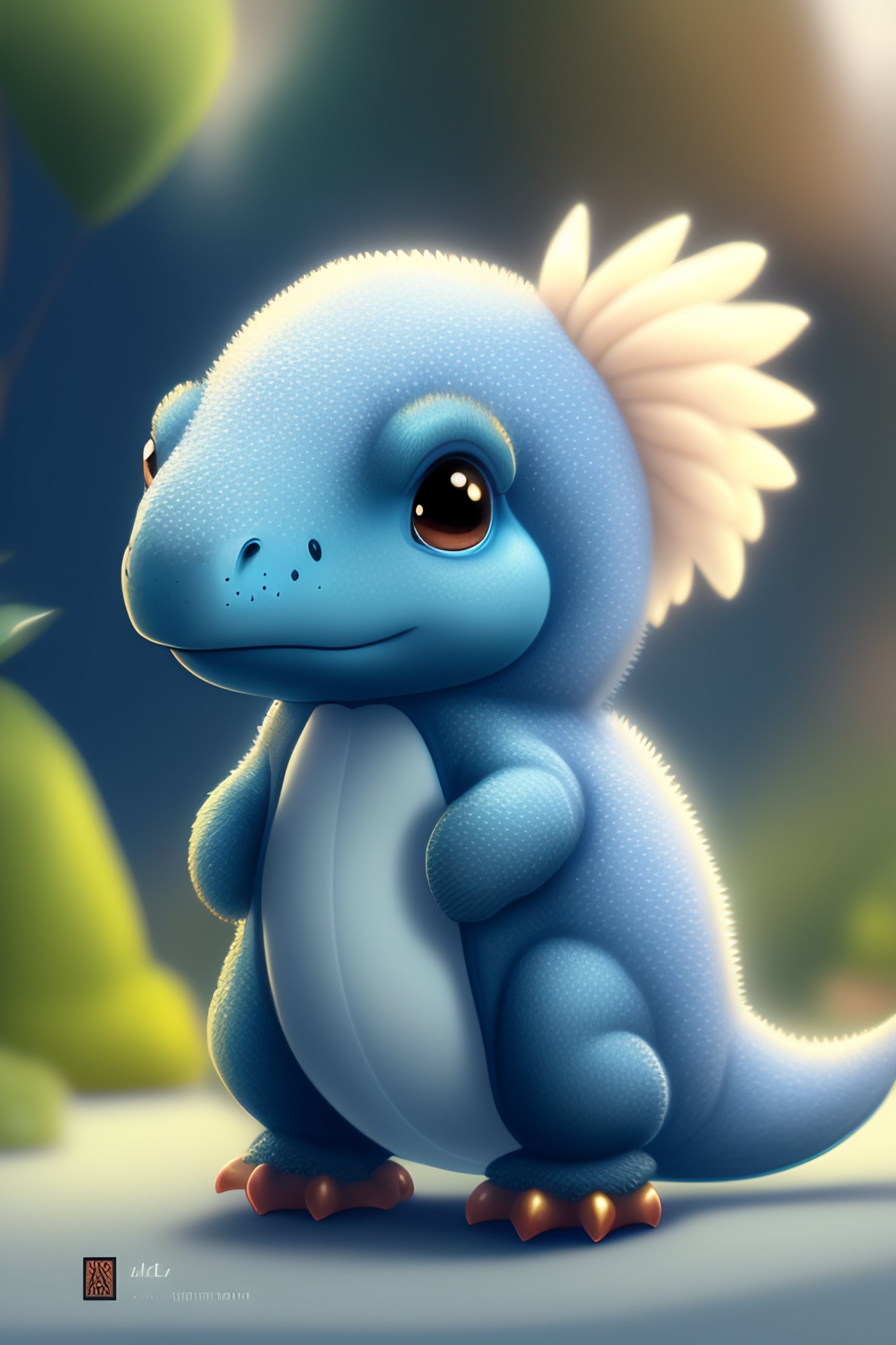 Lexica CUTE AND ADORABLE CARTOON FLUFFY dinosaur, silver, DREAMLIKE, SURREALISM, SUPER CUTE