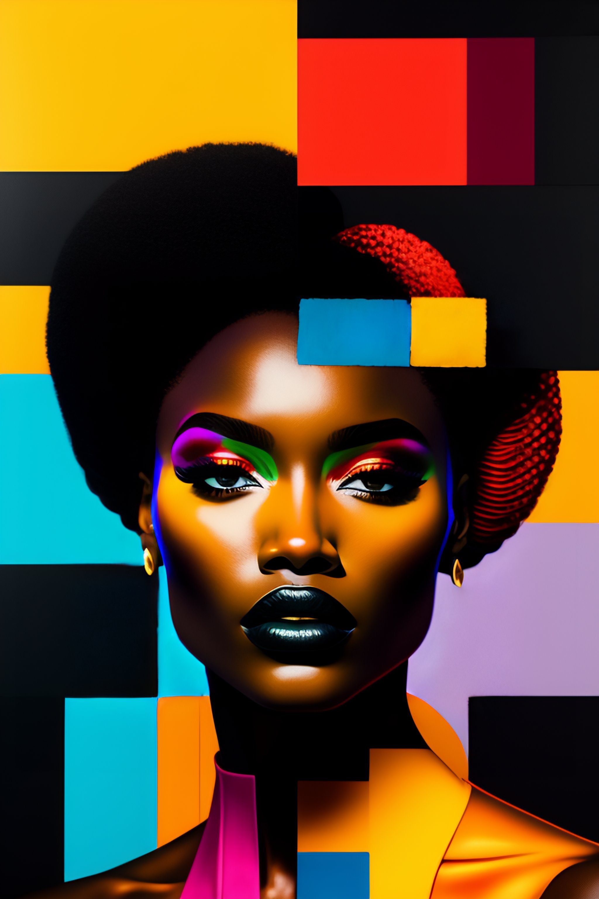 Lexica - Pop art, hyper-black female model in the streets of new-york ...