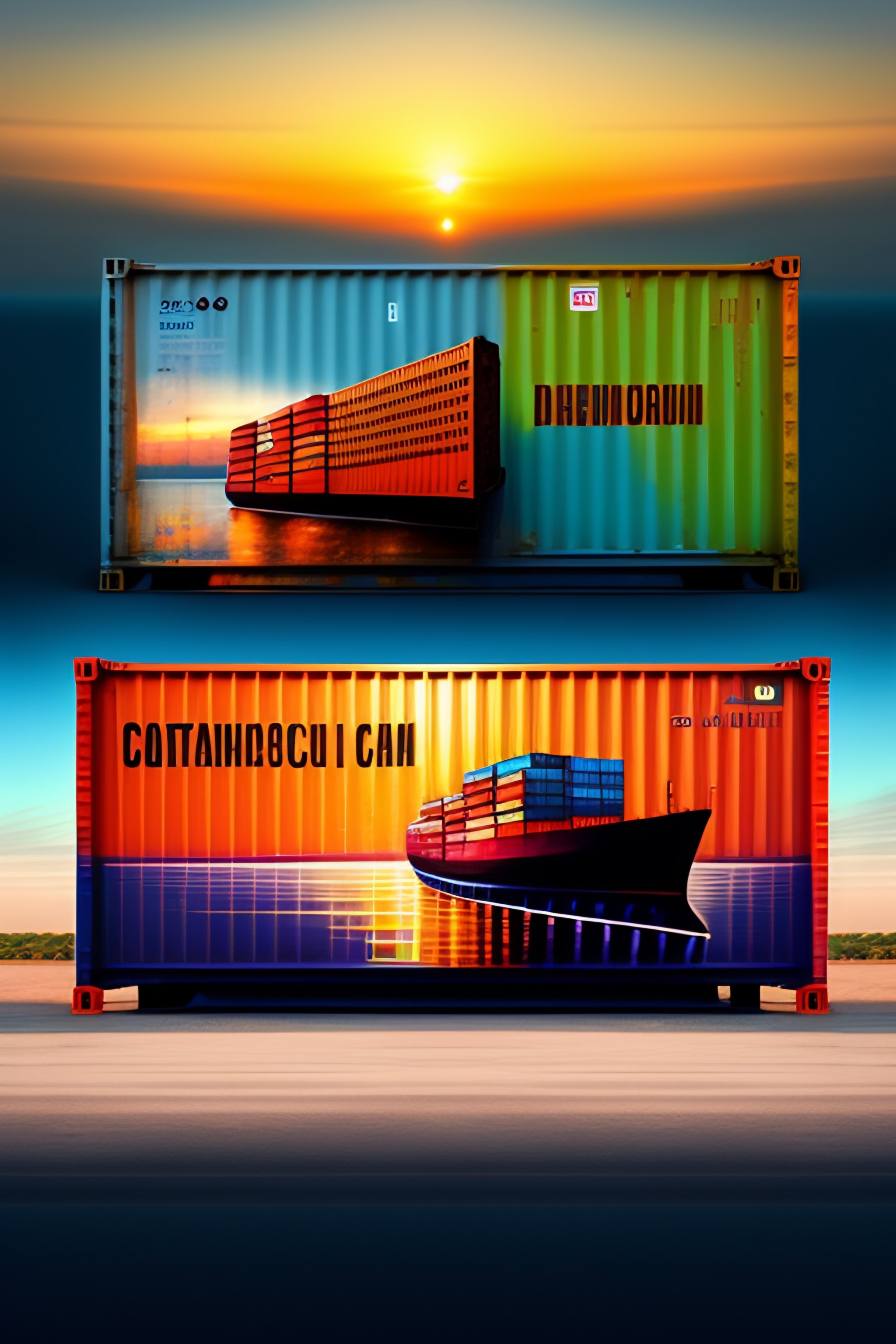 Lexica - Shipping container with text 