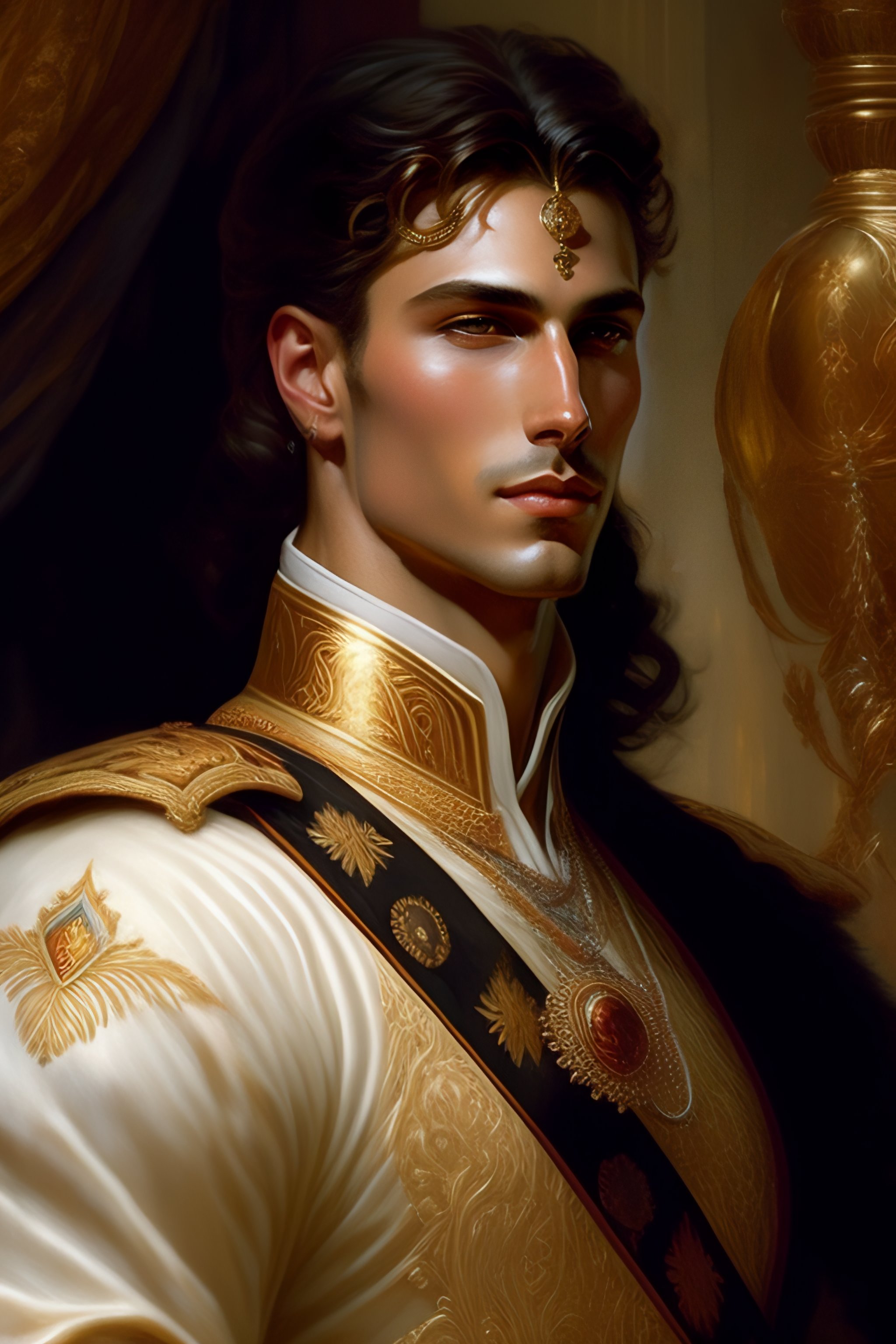 Lexica Attractive fully clothed king confesses his love for his attractive fully clothed male