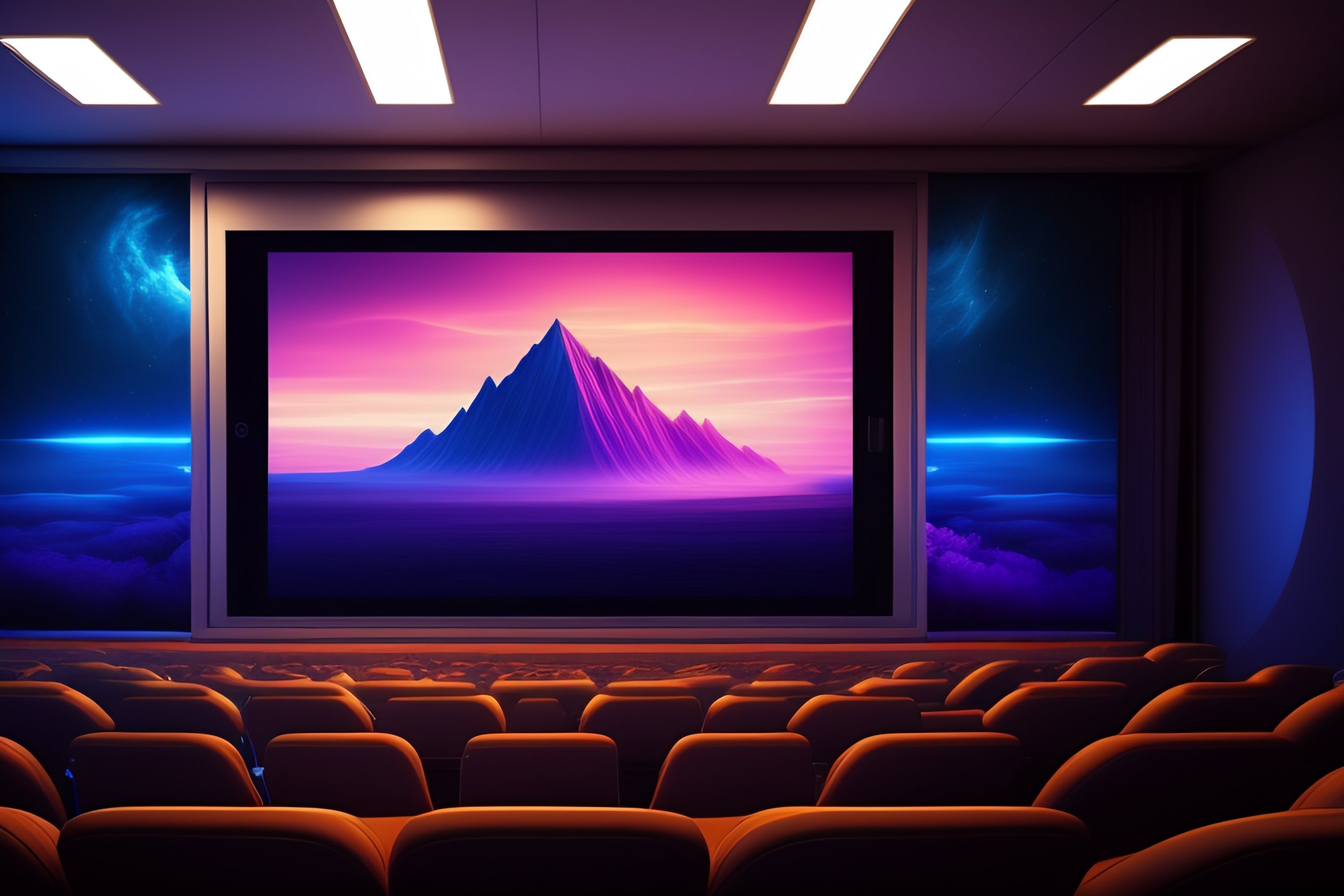 Lexica Futuristic movie screen