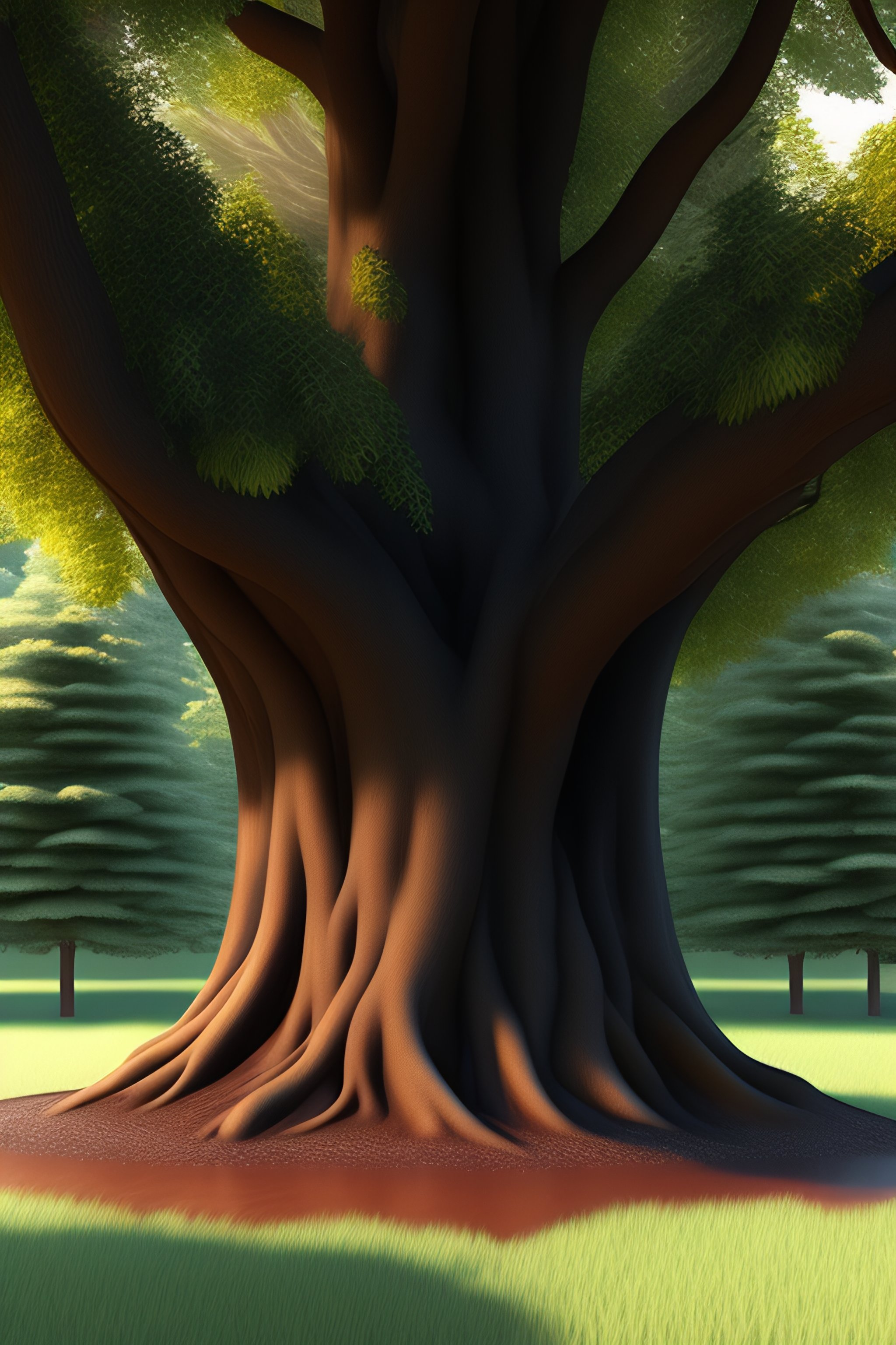 Lexica - Large tree with deep roots, photorealistic, full size, highly ...