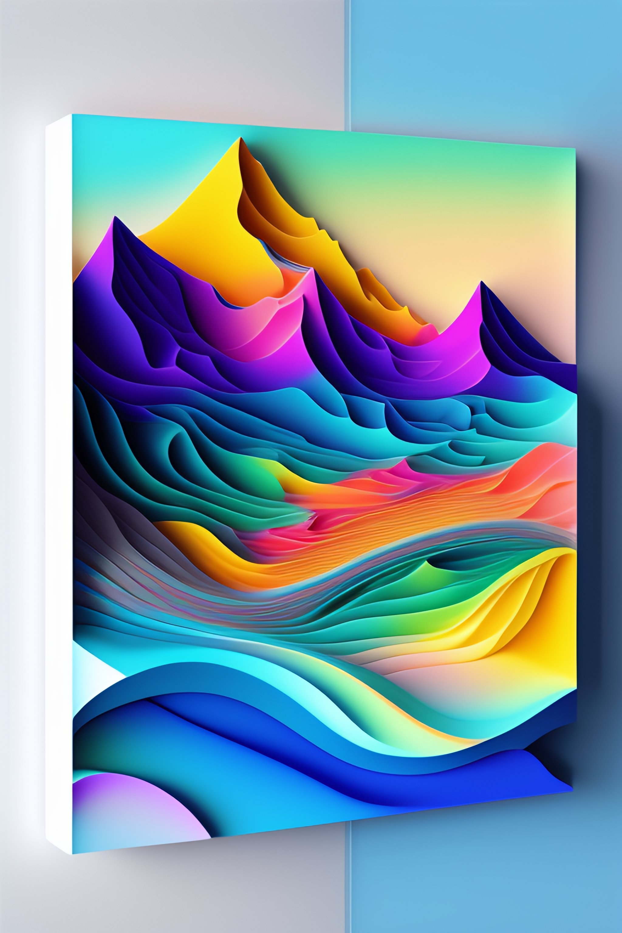 Lexica - A 3d abstract iridescent topographical terrain with overlayed ...