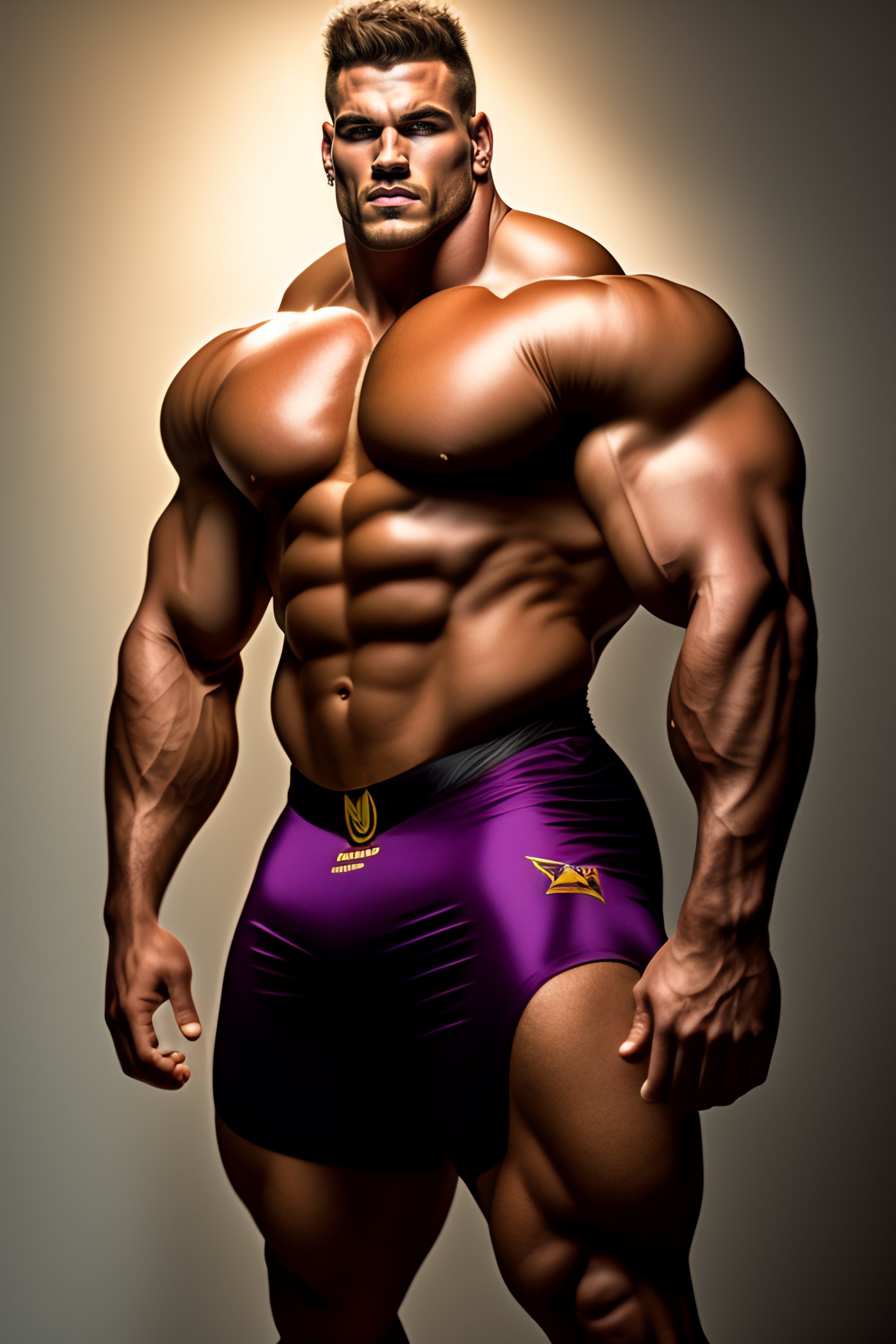 Short Muscular Men Morphed