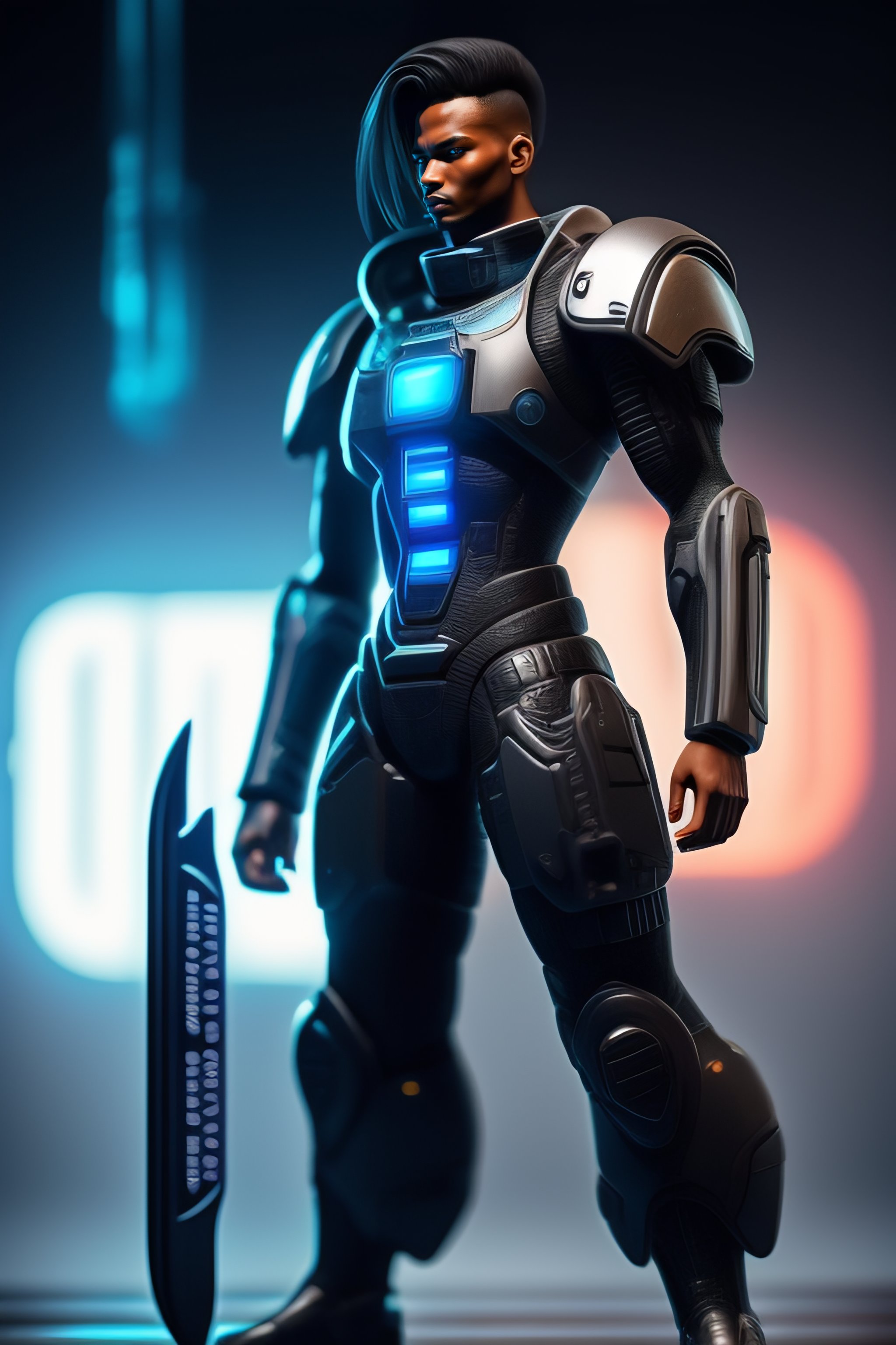 Lexica - A cybepunk male with android like features, electronic ...
