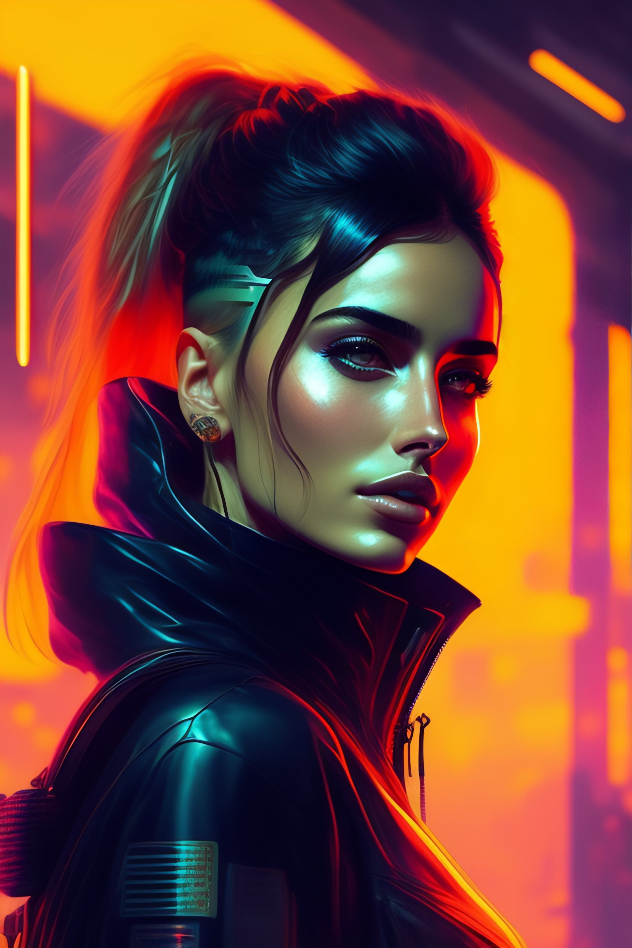 Lexica - Theo james and ana de armas, cyberpunk futuristic neon. by ...