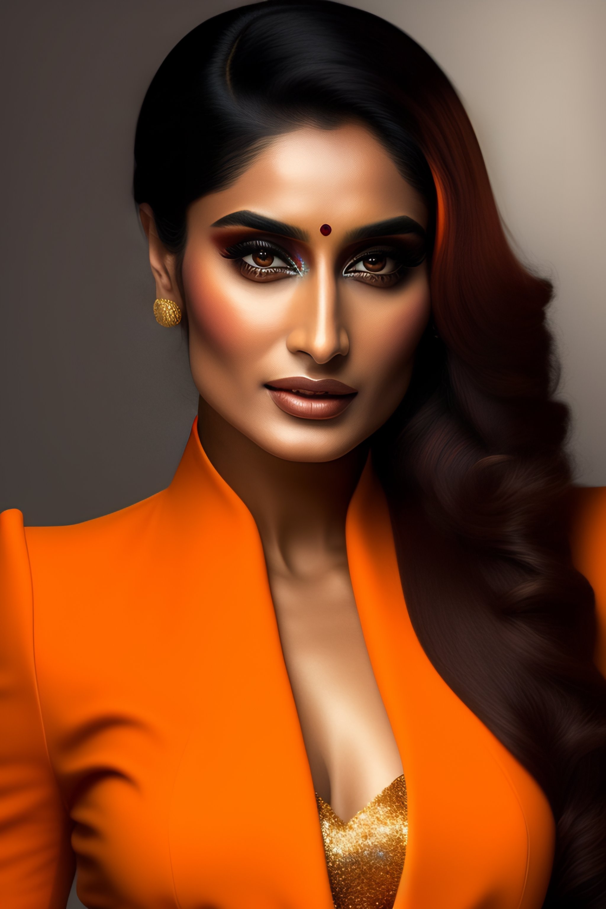 Lexica Portrait of modern light skinned indian female model that