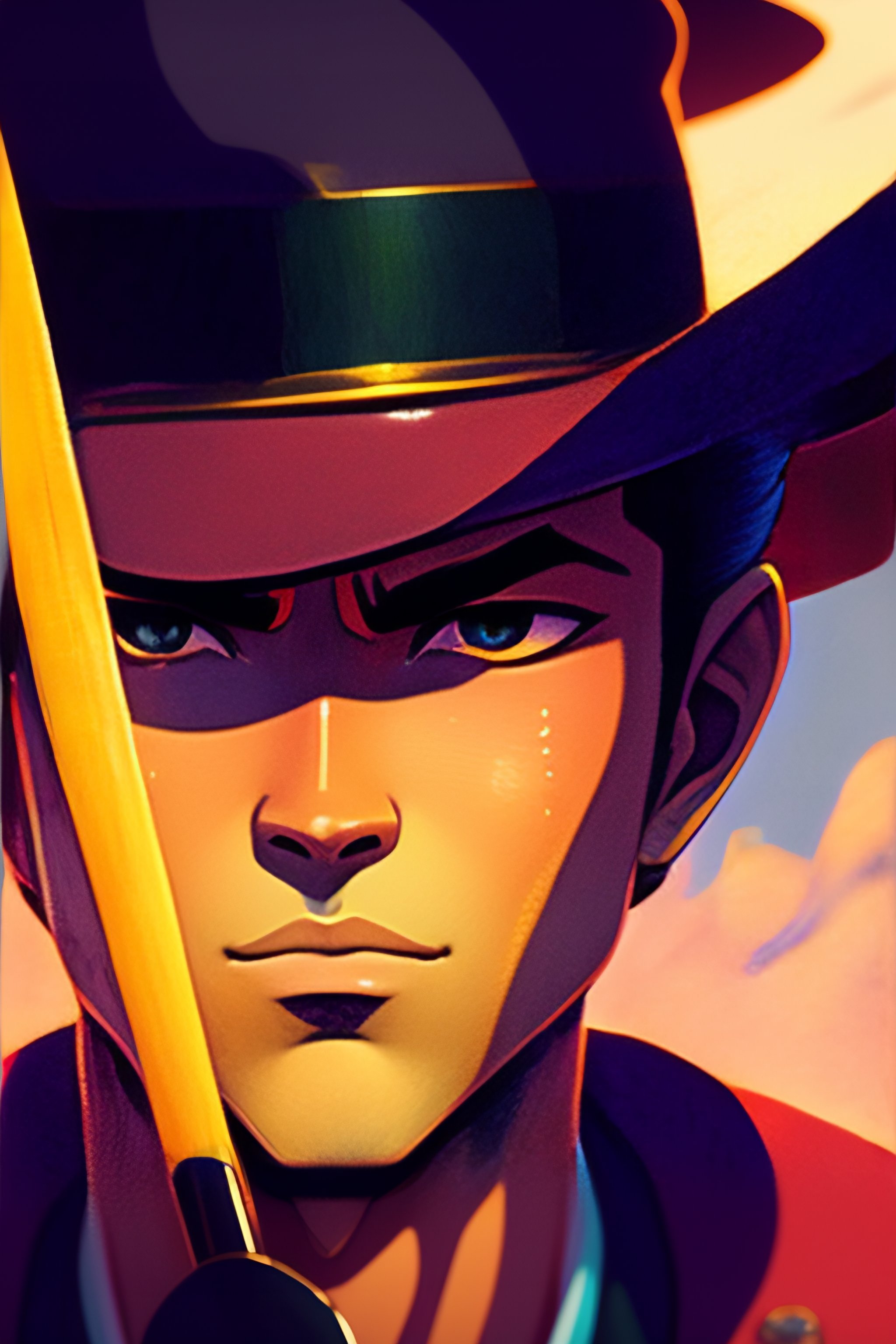 Lexica Roronoa zoro, studio ghibli, james gilleard, acrylic palette