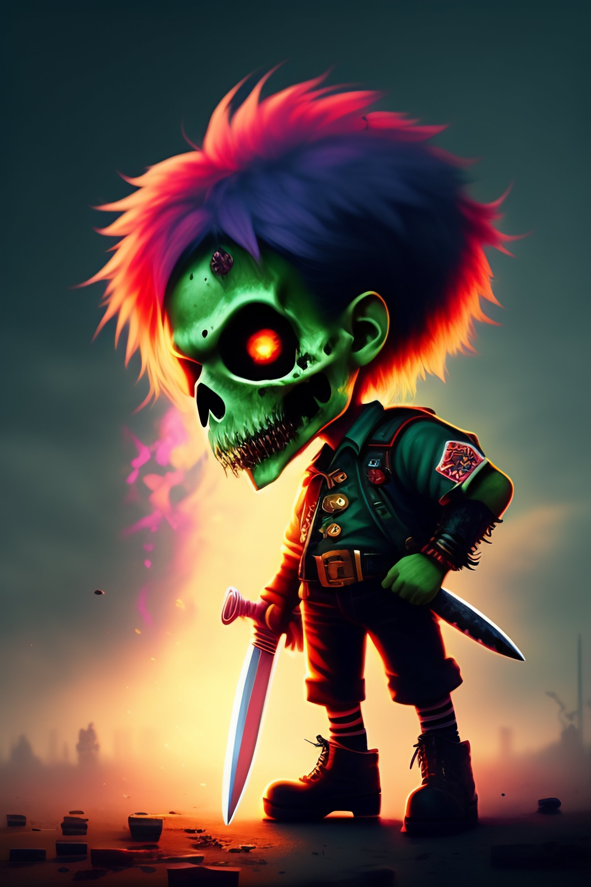 Lexica - Zombie is a cute punk has sword